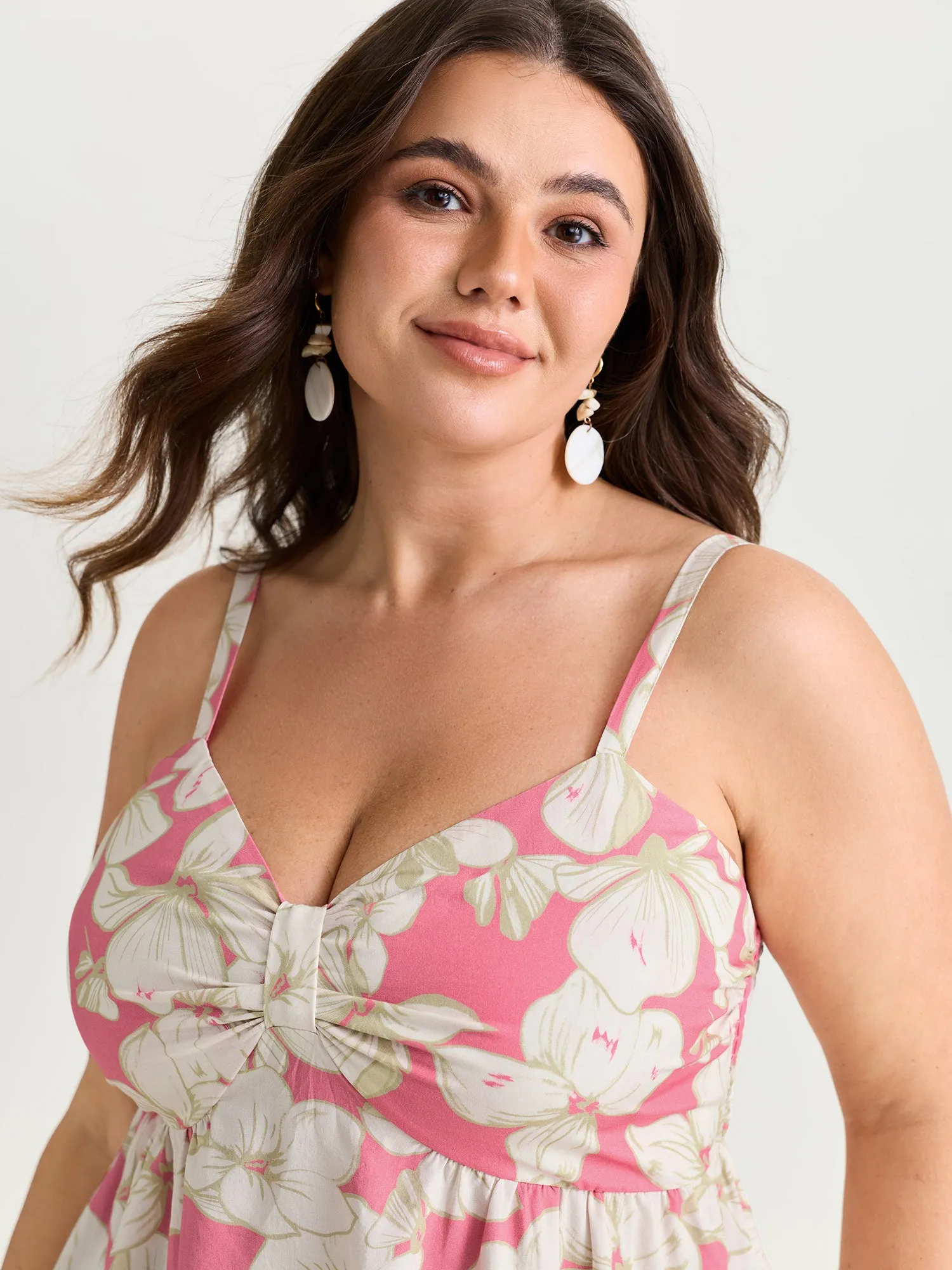 Floral Print Shirred Bodice Tank Top sold by Bloomchic product image thumbnail 2