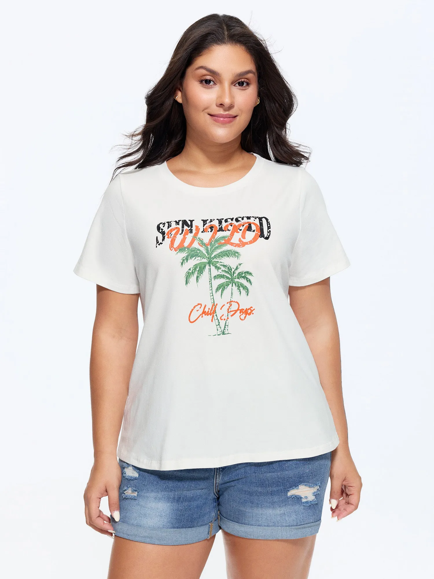 Cotton Sun-kissed Wild Print T-Shirt sold by Bloomchic product image thumbnail 2