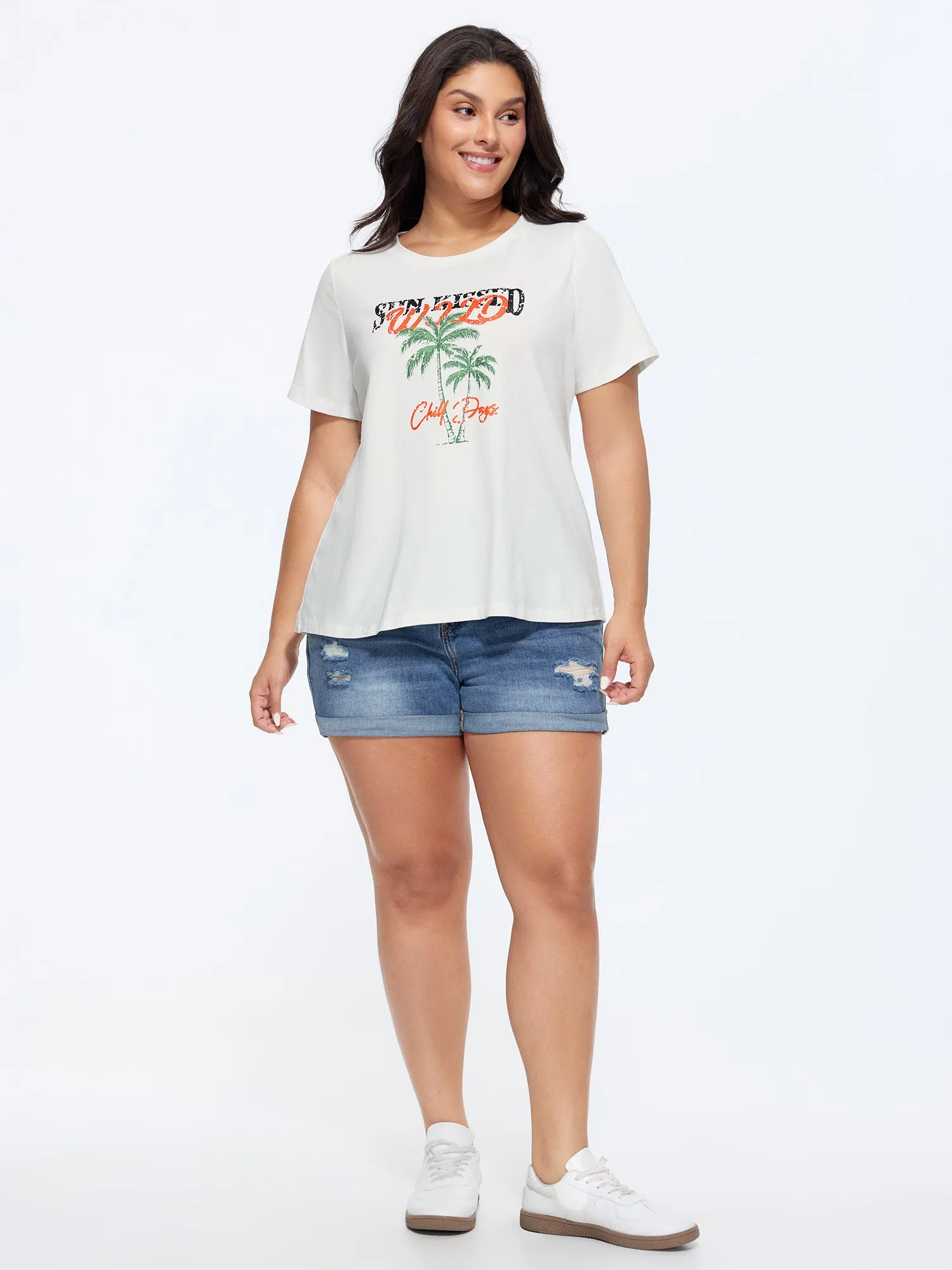 Cotton Sun-kissed Wild Print T-Shirt sold by Bloomchic product image thumbnail 3