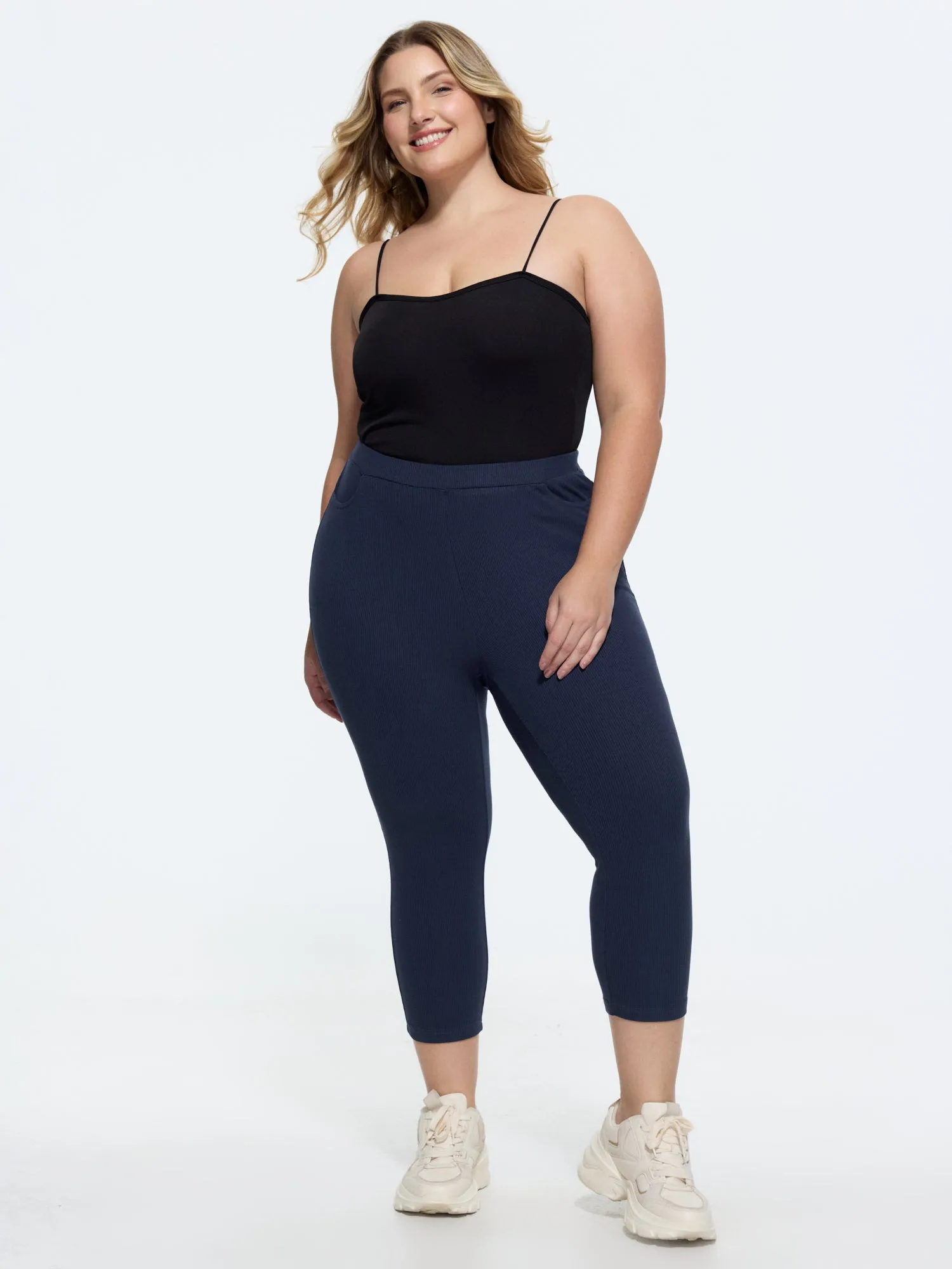 Stretchy Pull-On Plain Leggings sold by Bloomchic product image thumbnail 2