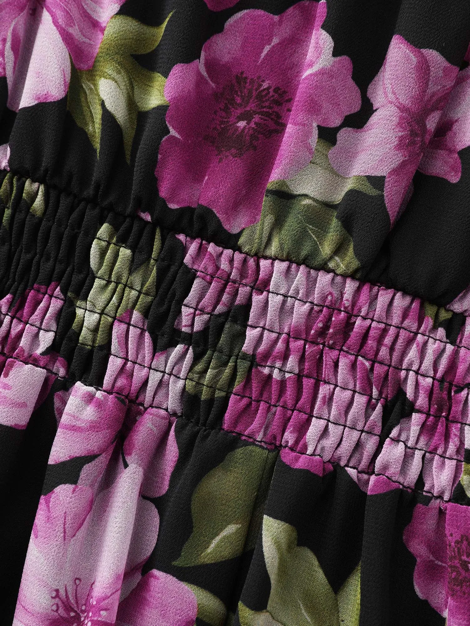 Sweet Floral Print Shirred Cami Midi Dress sold by Bloomchic product image thumbnail 5