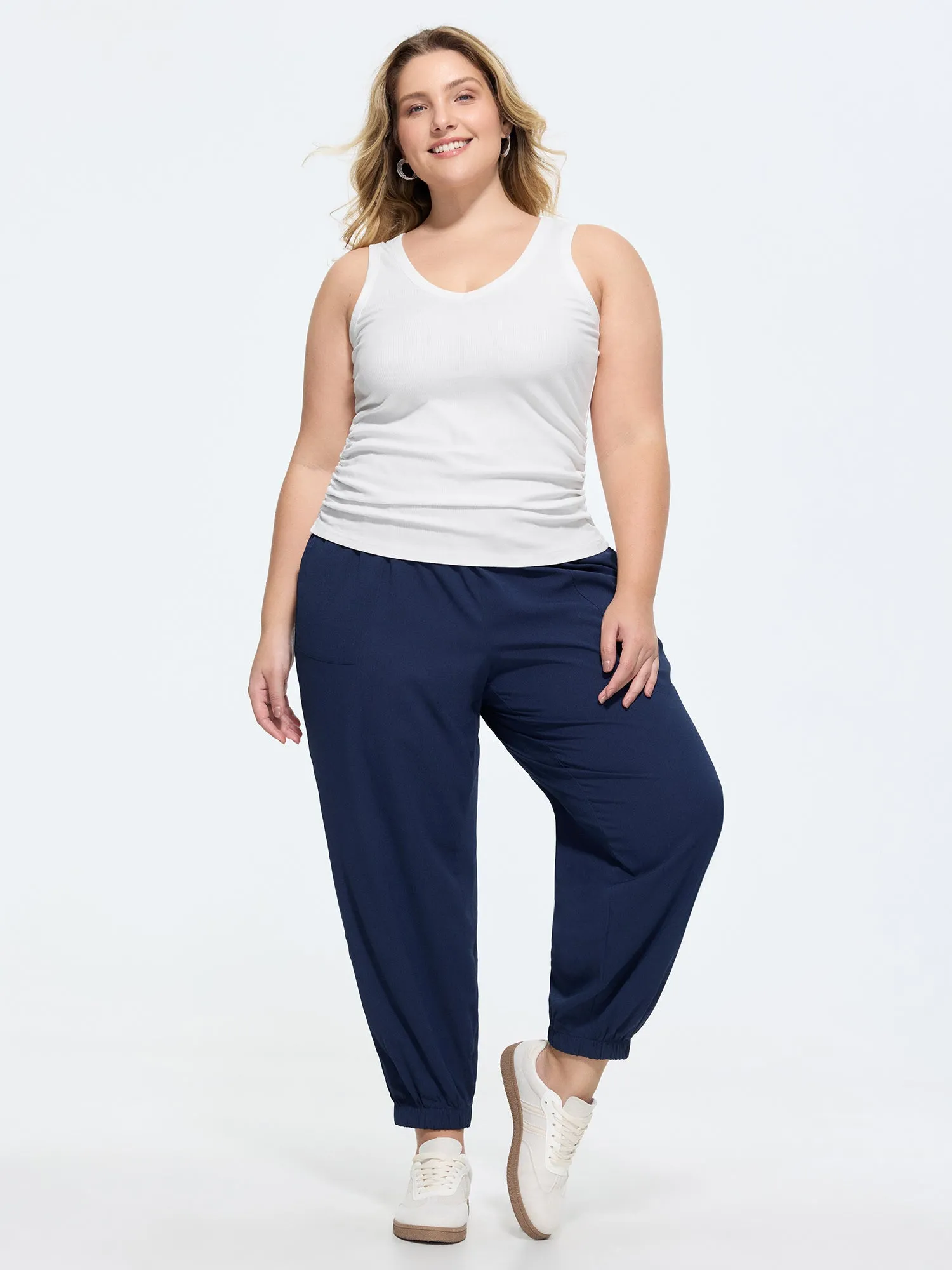 Supersoft Stretchy Ruched Sides Tank Top sold by Bloomchic product image thumbnail 4