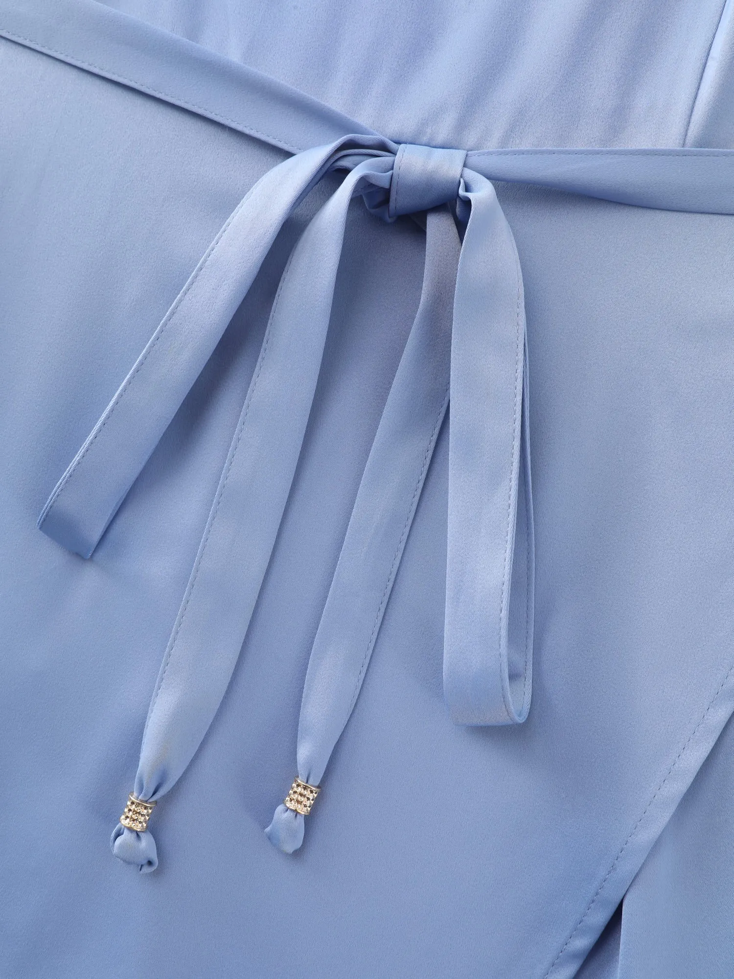 Layered Satin Waist-Tie Jumpsuit sold by Bloomchic product image thumbnail 5