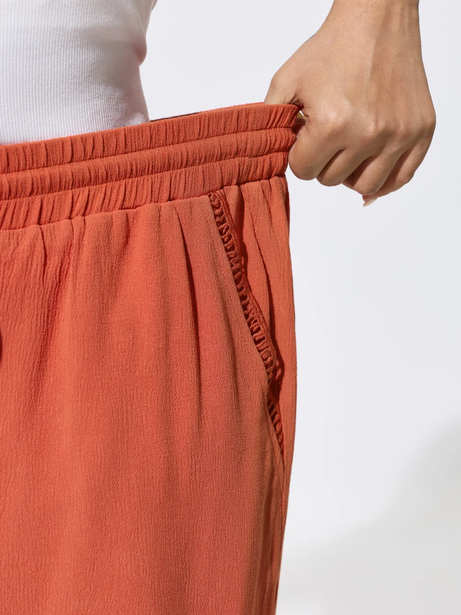 Drawstring Waist Breezy Straight-Leg Pants sold by Bloomchic product image thumbnail 3