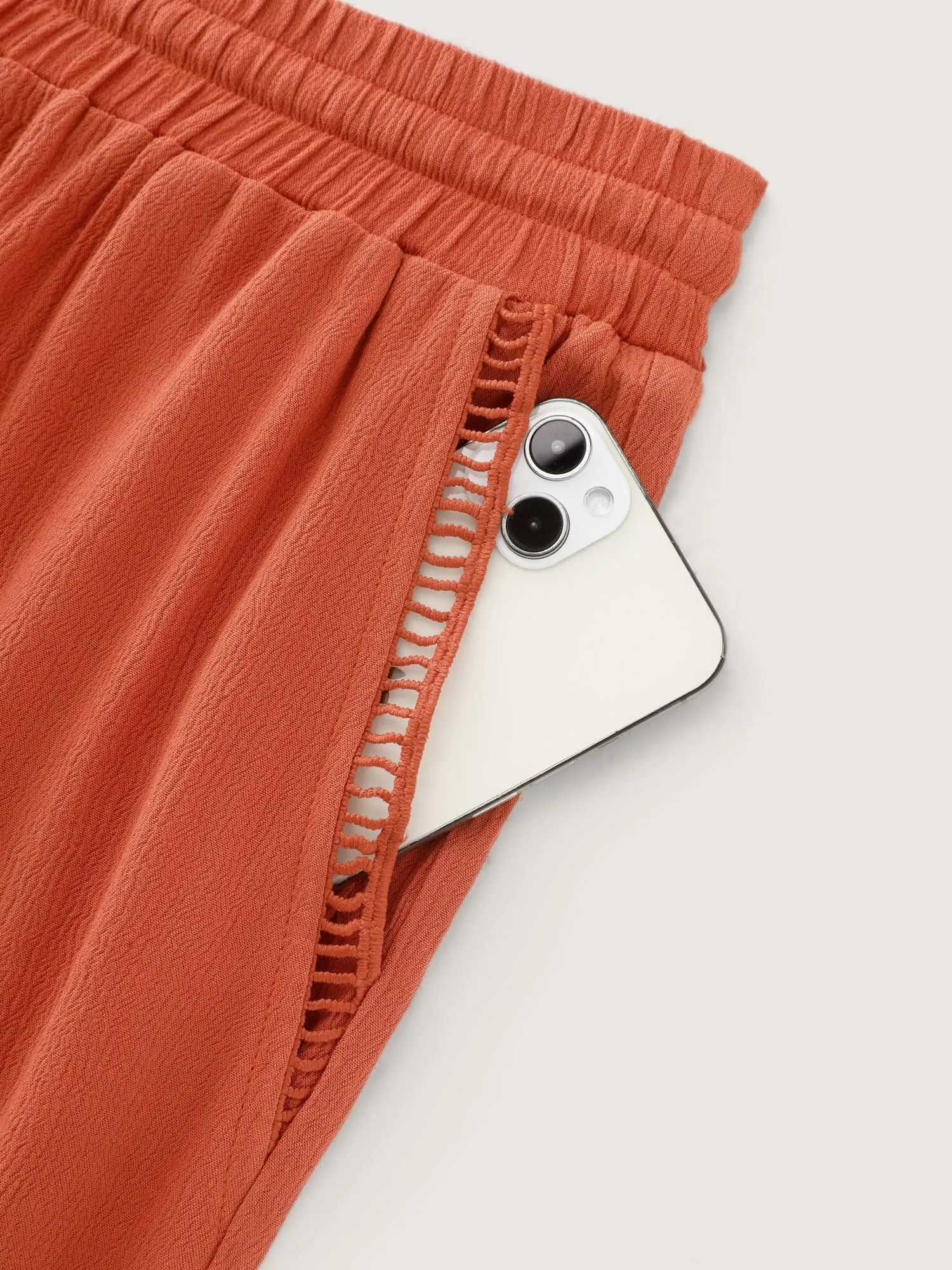 Drawstring Waist Breezy Straight-Leg Pants sold by Bloomchic product image thumbnail 5