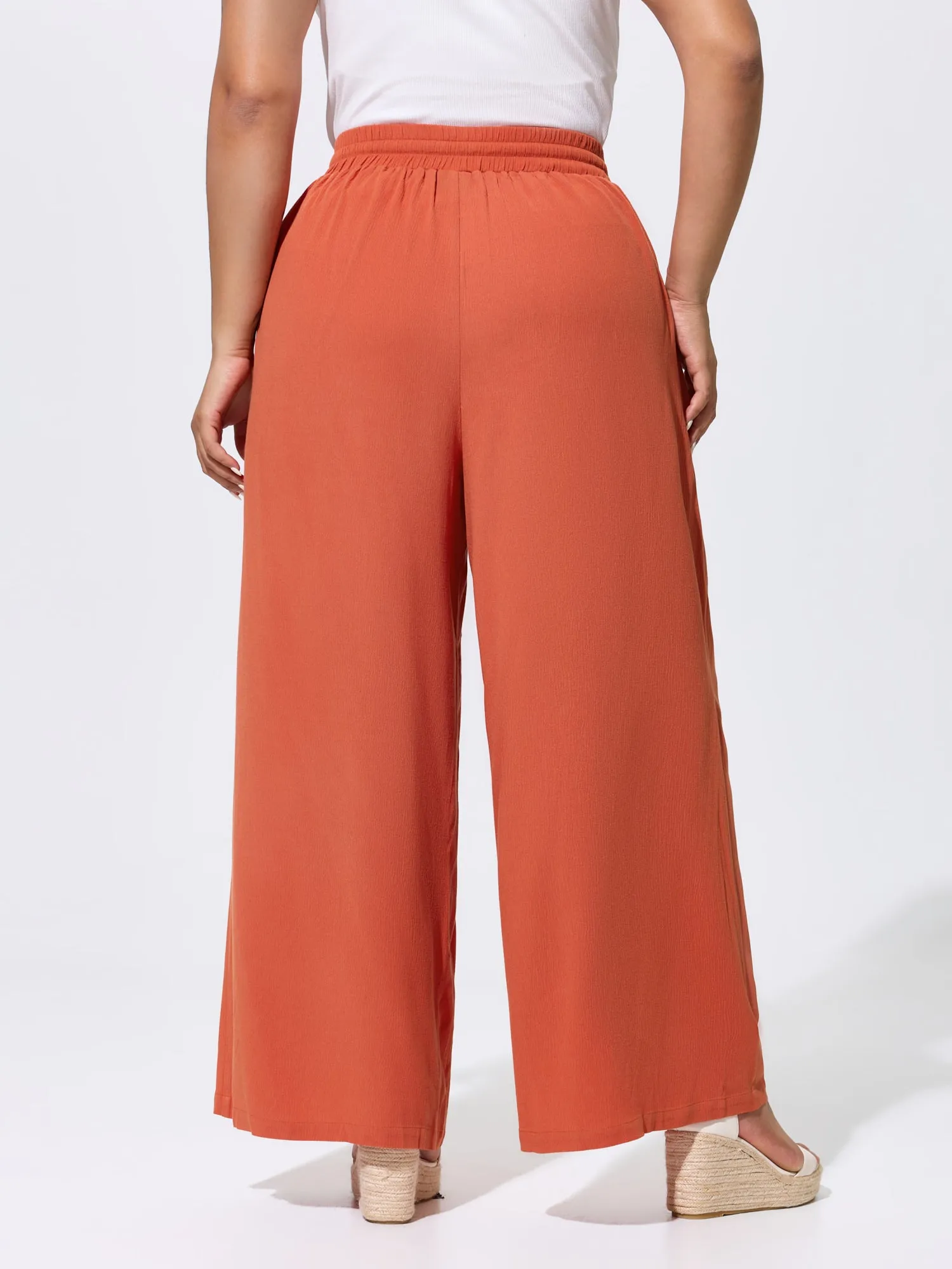 Drawstring Waist Breezy Straight-Leg Pants sold by Bloomchic product image thumbnail 4