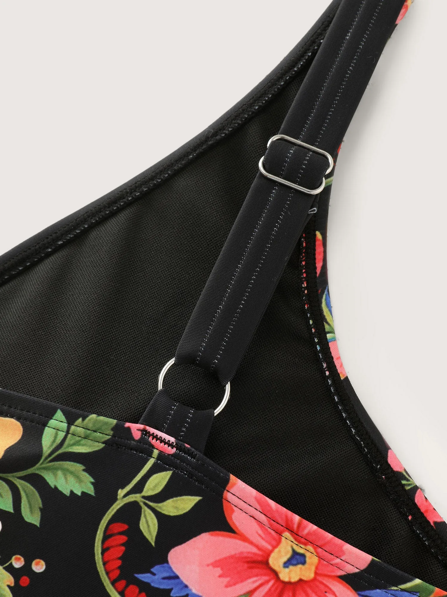 Tropical Floral Print V-Neck Swim Top sold by Bloomchic product image thumbnail 5