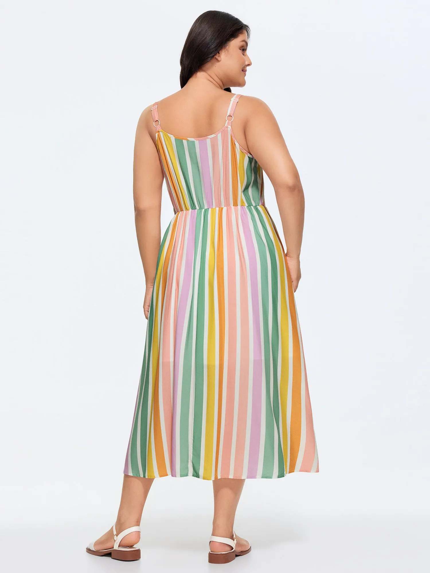 Soft Striped Pockets Cami Midi Dress sold by Bloomchic product image thumbnail 3
