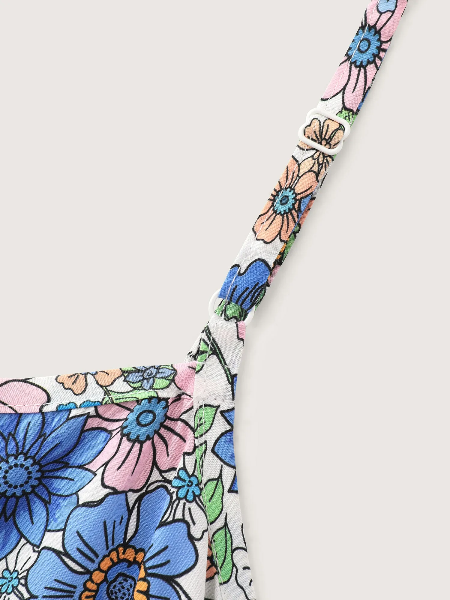Floral Print Pleated Tank Top sold by Bloomchic product image thumbnail 5