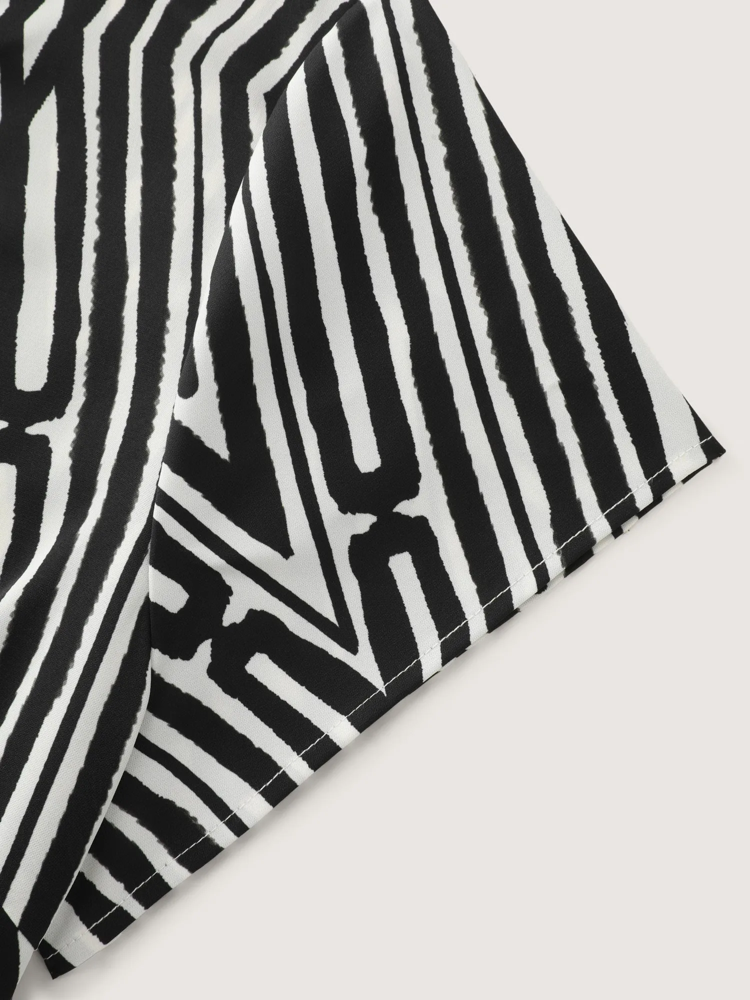 Asymmetrical Stripes Color Contrast Blouse sold by Bloomchic product image thumbnail 5