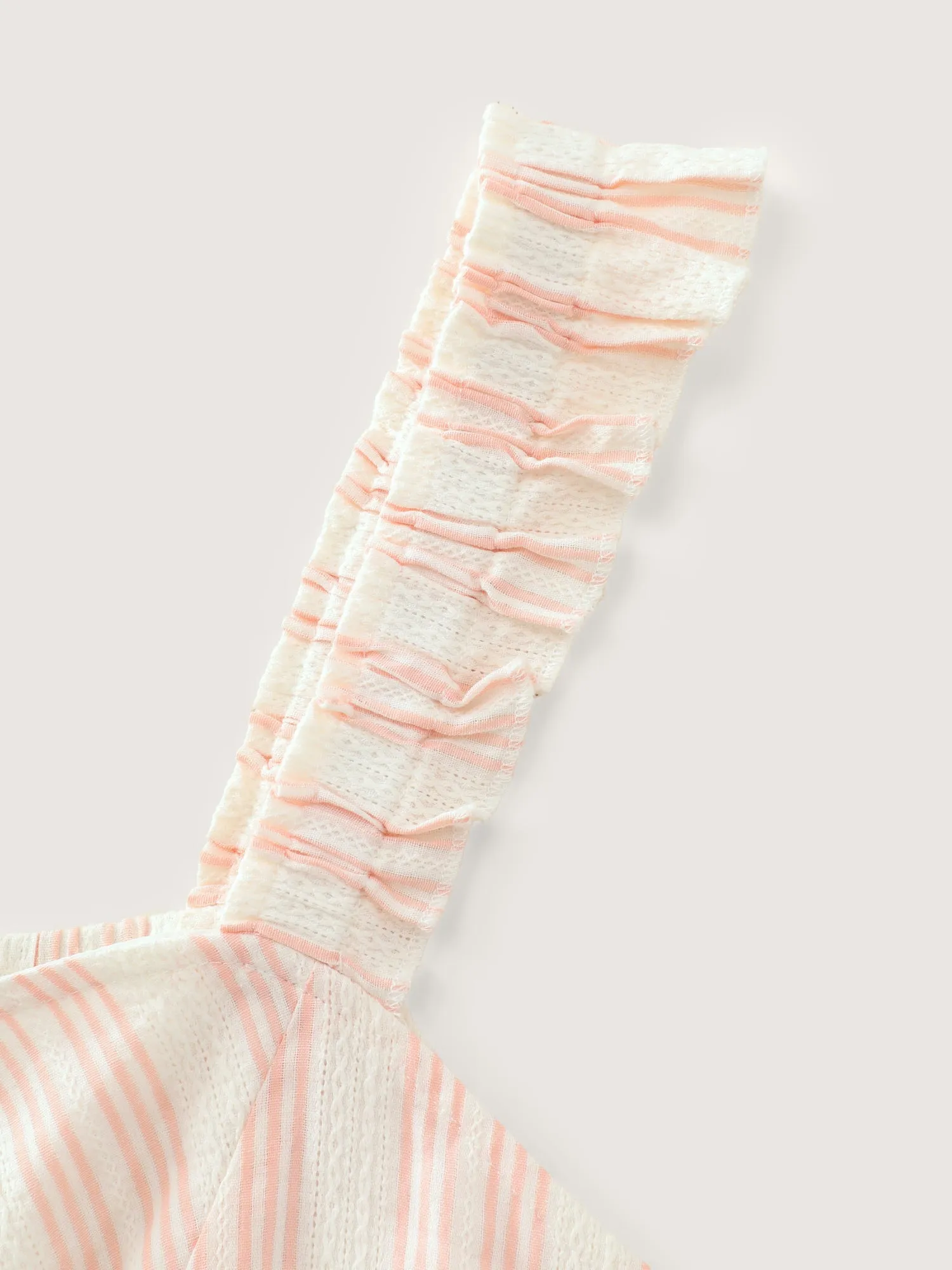 Sheer Striped Print Shirred Straps Jumpsuit sold by Bloomchic product image thumbnail 5