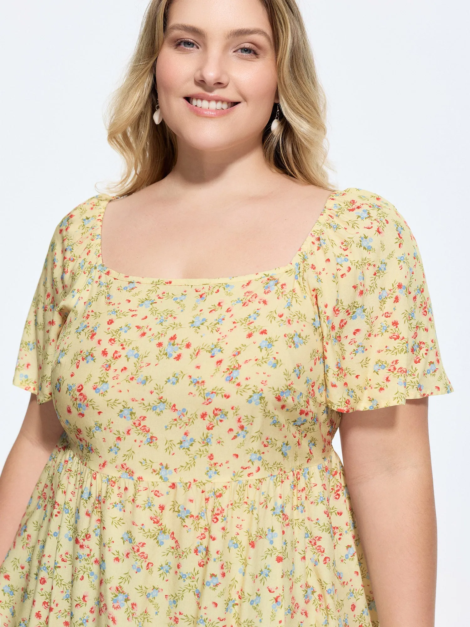 Supersoft Floral Print Fit And Flare Blouse sold by Bloomchic product image thumbnail 2