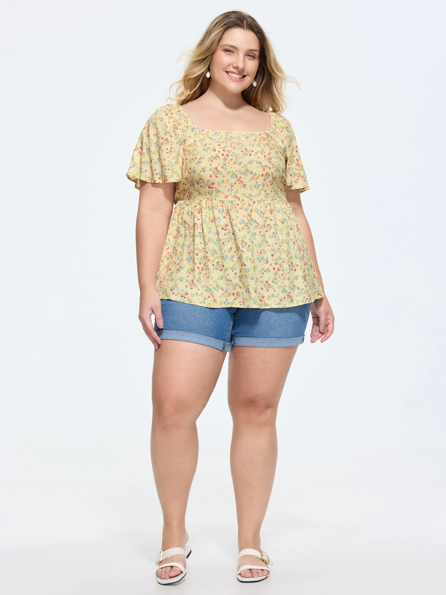 Supersoft Floral Print Fit And Flare Blouse sold by Bloomchic product image thumbnail 3