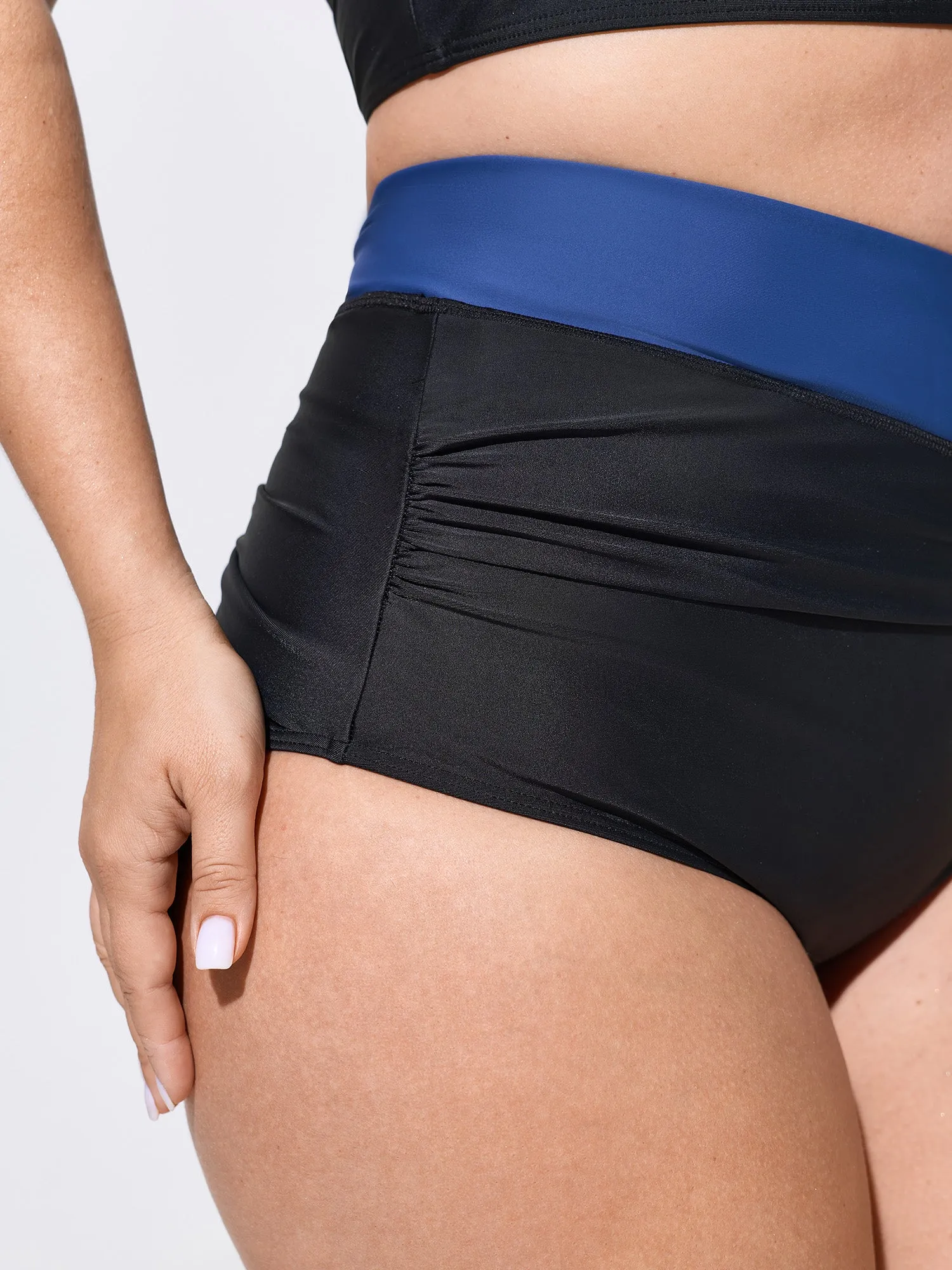Colorblock Overlap Waist Swim Bottoms sold by Bloomchic product image thumbnail 4