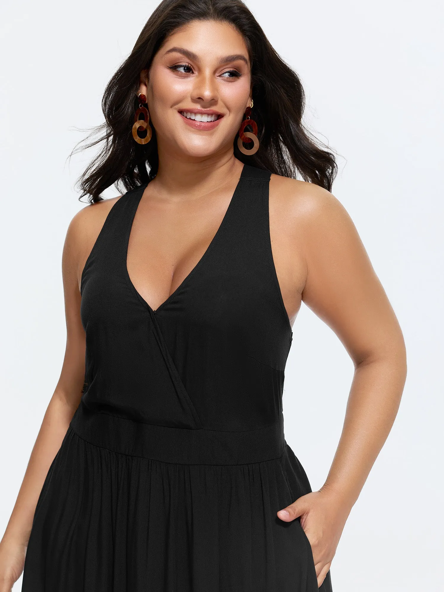 Shirred Pockets Flowy Fit Maxi Dress sold by Bloomchic product image thumbnail 2