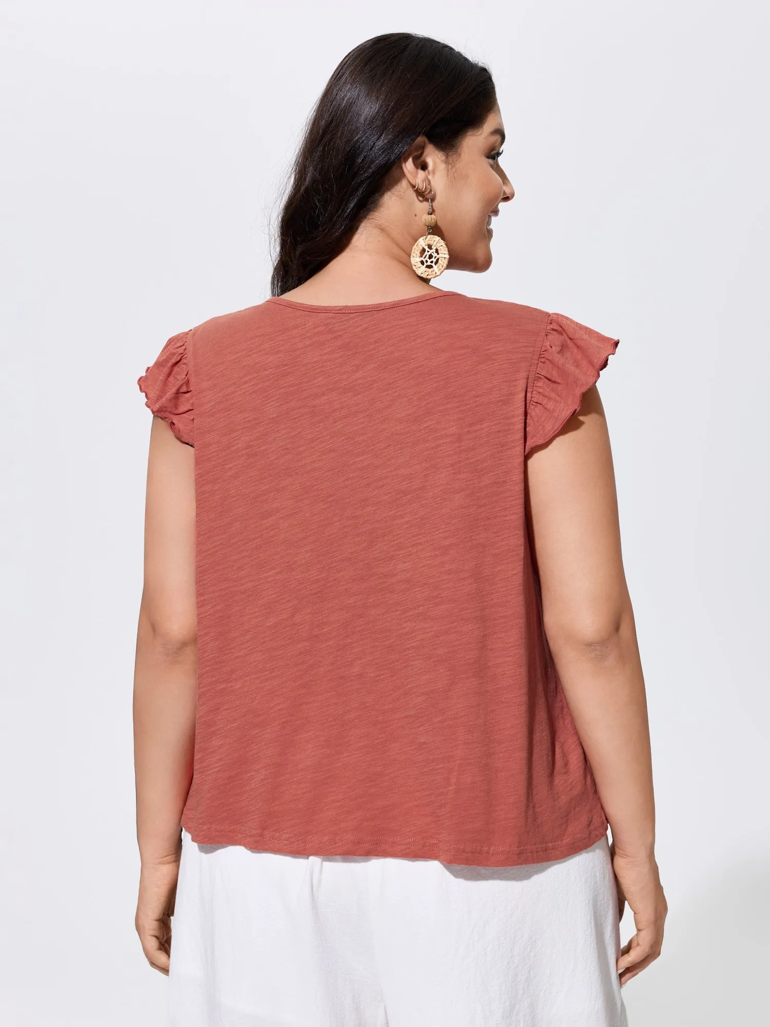 Supersoft Striped Print Pleated Knit Top sold by Bloomchic product image thumbnail 4
