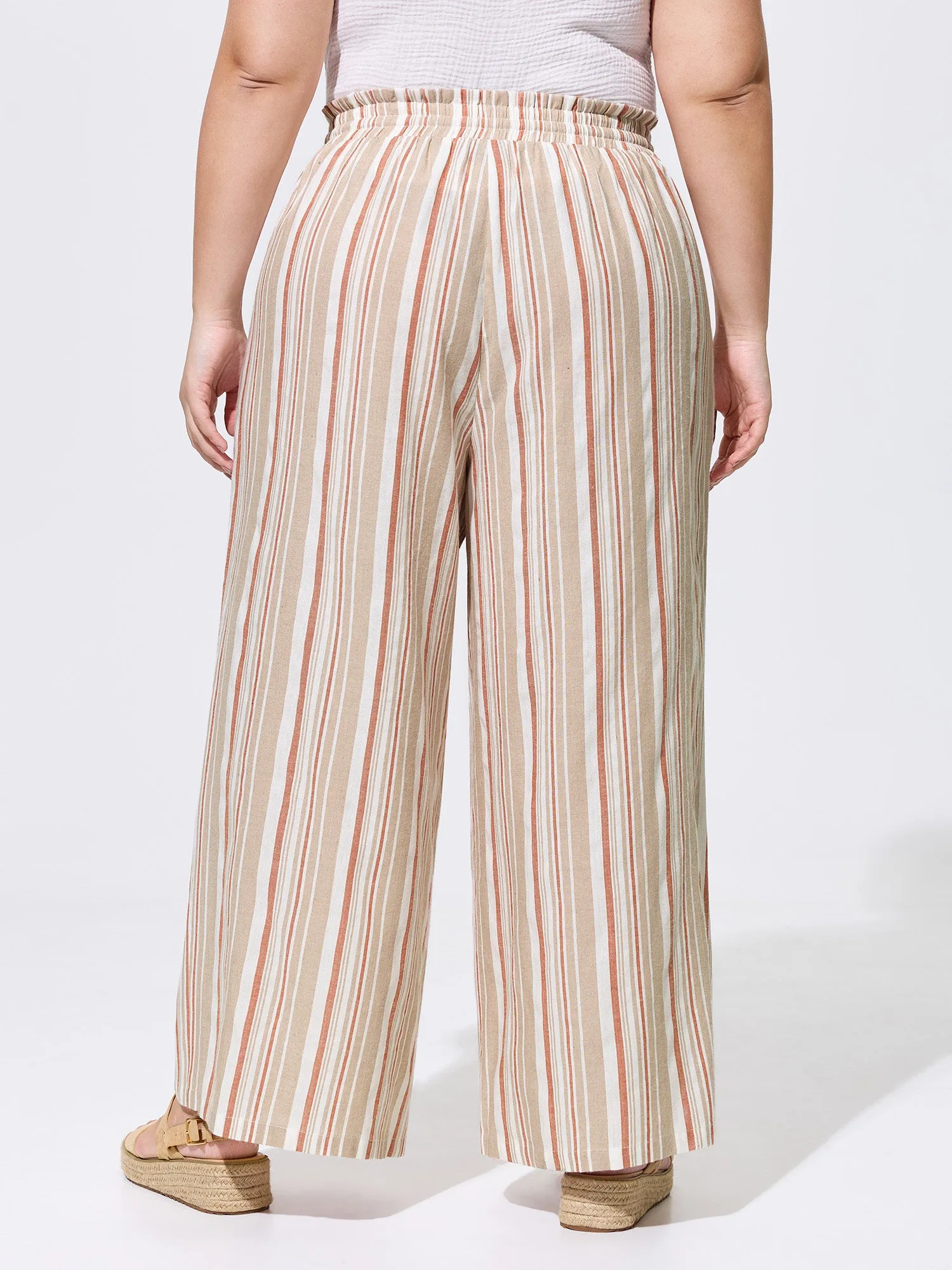 Striped Print Pockets Drawstring Pants sold by Bloomchic product image thumbnail 5