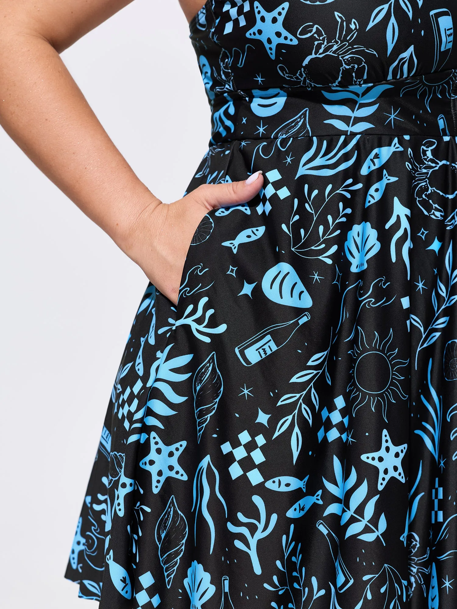 Floral Print Pockets Cut-Out Swim Dress sold by Bloomchic product image thumbnail 3