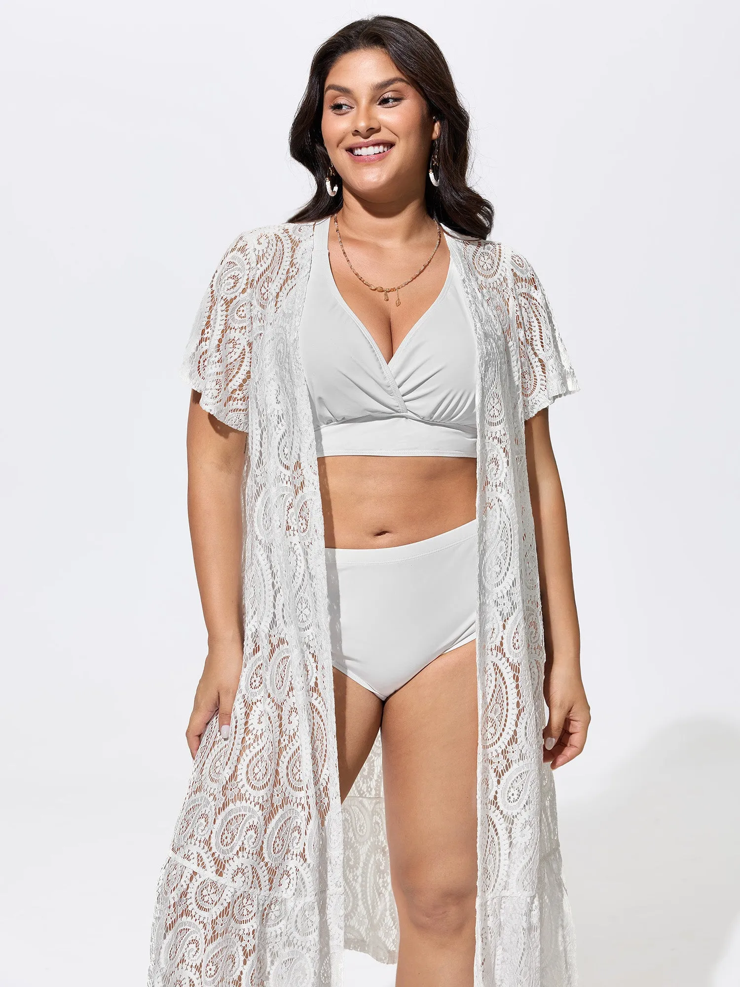 Hollowed-Out Lace Kimono sold by Bloomchic product image thumbnail 3