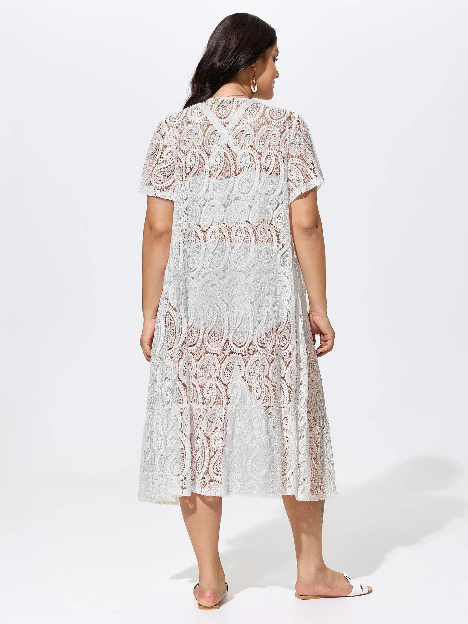 Hollowed-Out Lace Kimono sold by Bloomchic product image thumbnail 4
