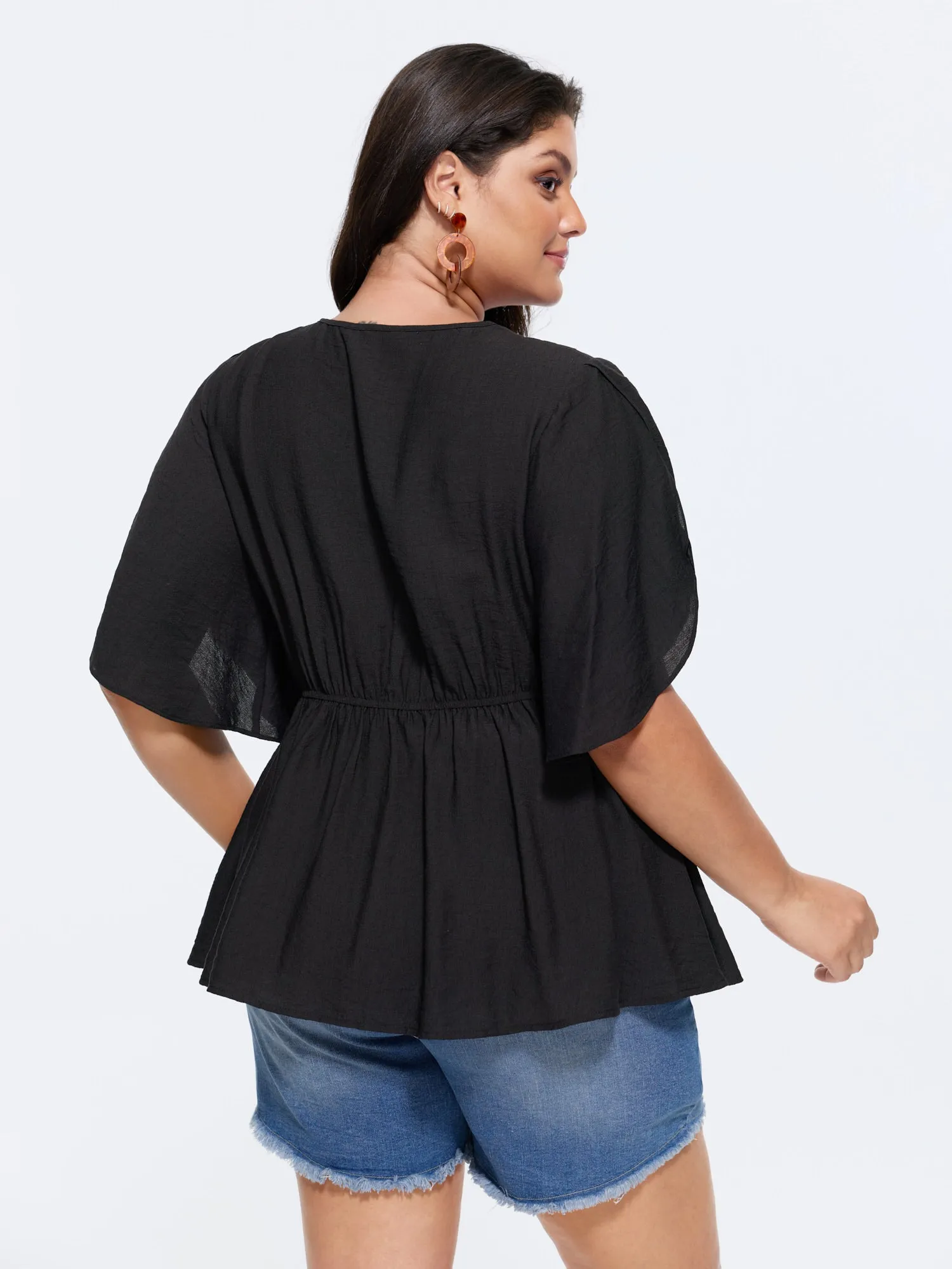 Floral Embroidered Wrap Neckline Top sold by Bloomchic product image thumbnail 4