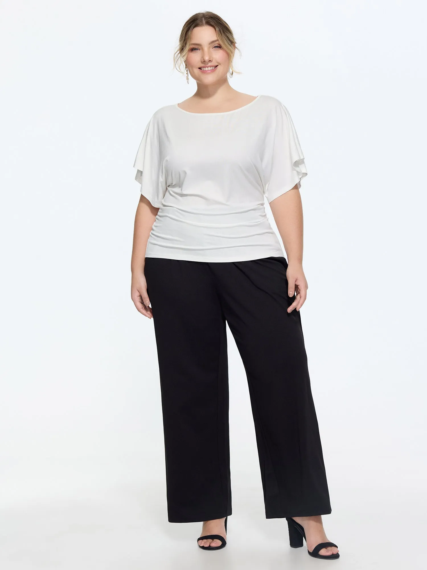 Ruched Adjustable Waist-Tie T-Shirt sold by Bloomchic product image thumbnail 3