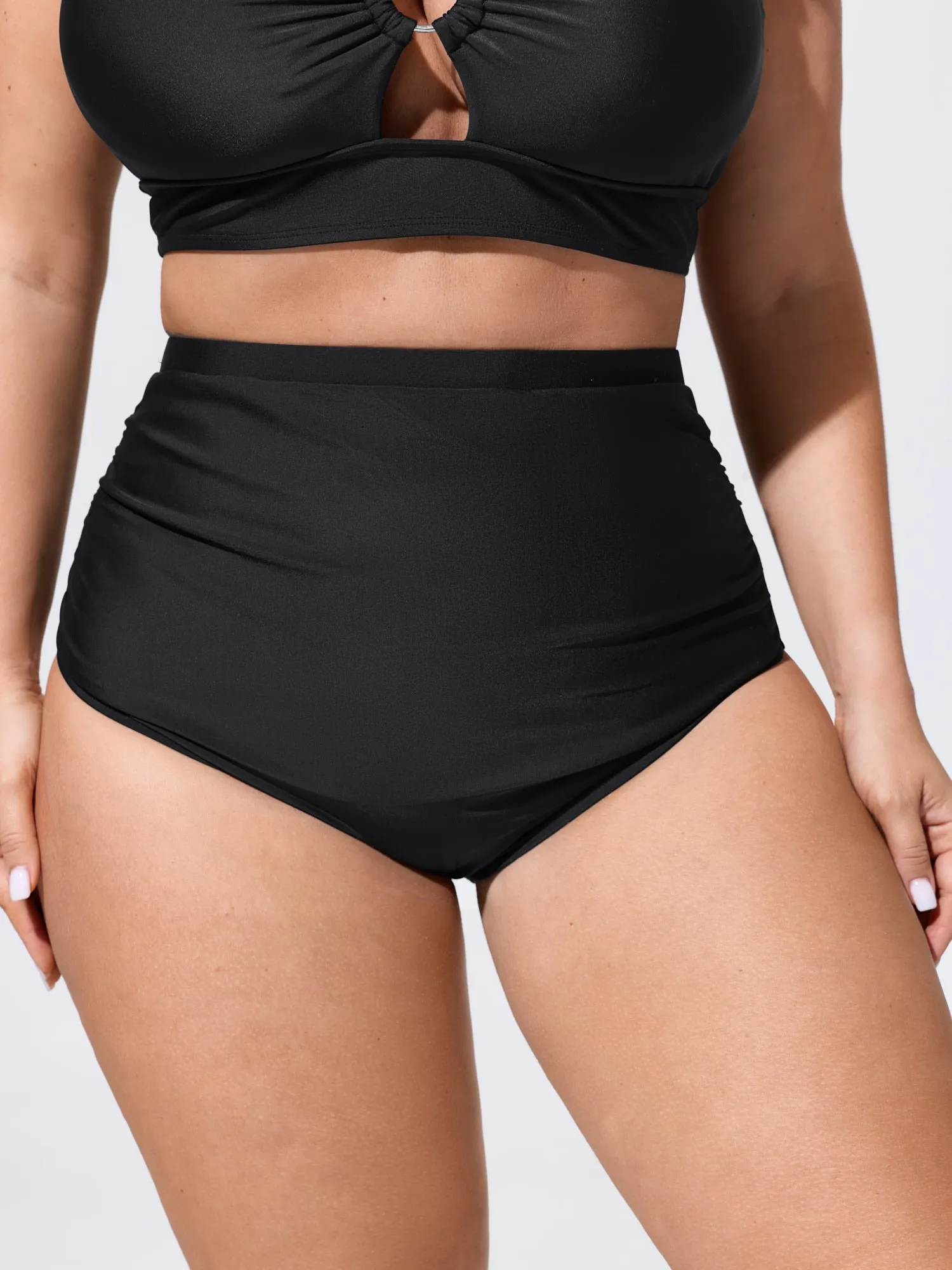 2 Piece Detachable Skirted Asymmetrical Hem Flowy Swim Bottoms sold by Bloomchic product image thumbnail 4