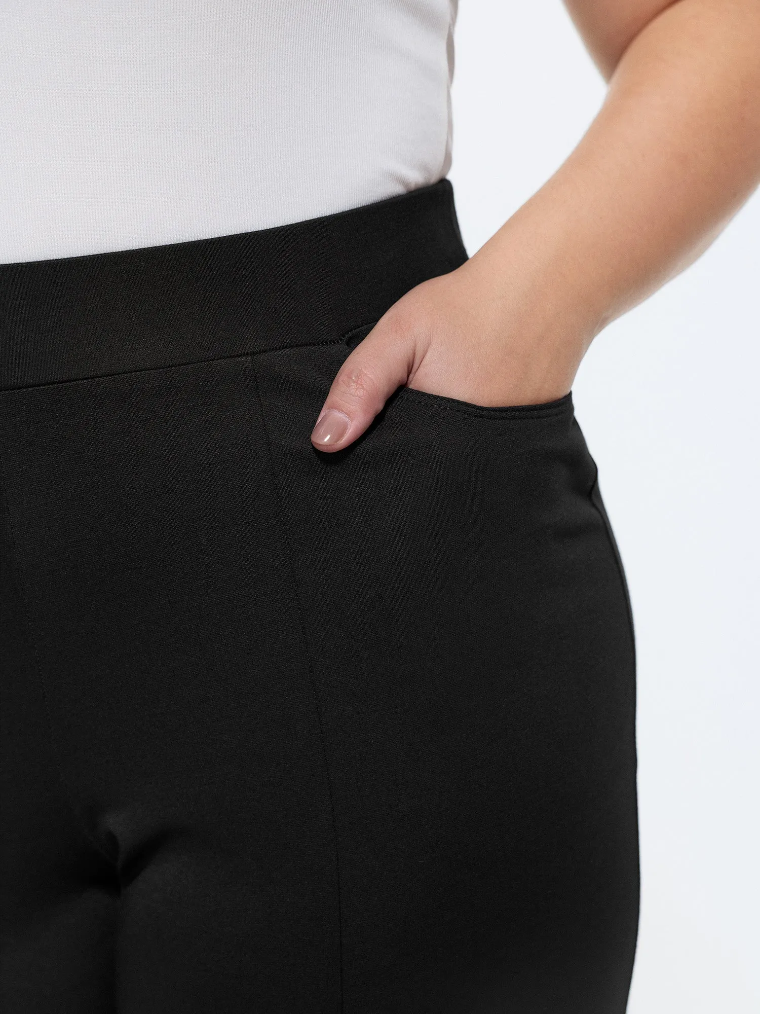 Stretchy Waist Flared High-Rise Pants sold by Bloomchic product image thumbnail 3