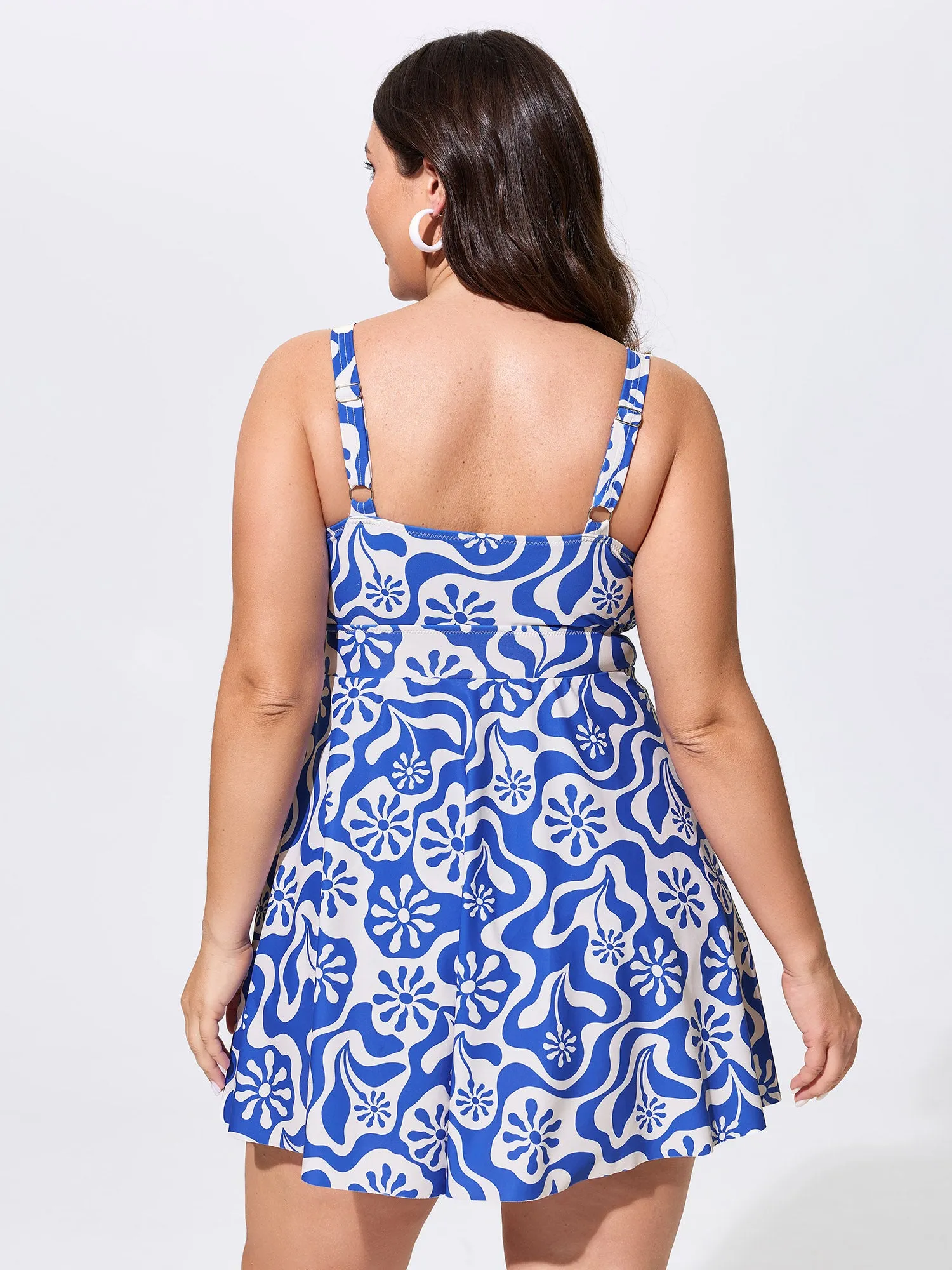 Geometric Print Cut-Out Bodice Swim Dress sold by Bloomchic product image thumbnail 5