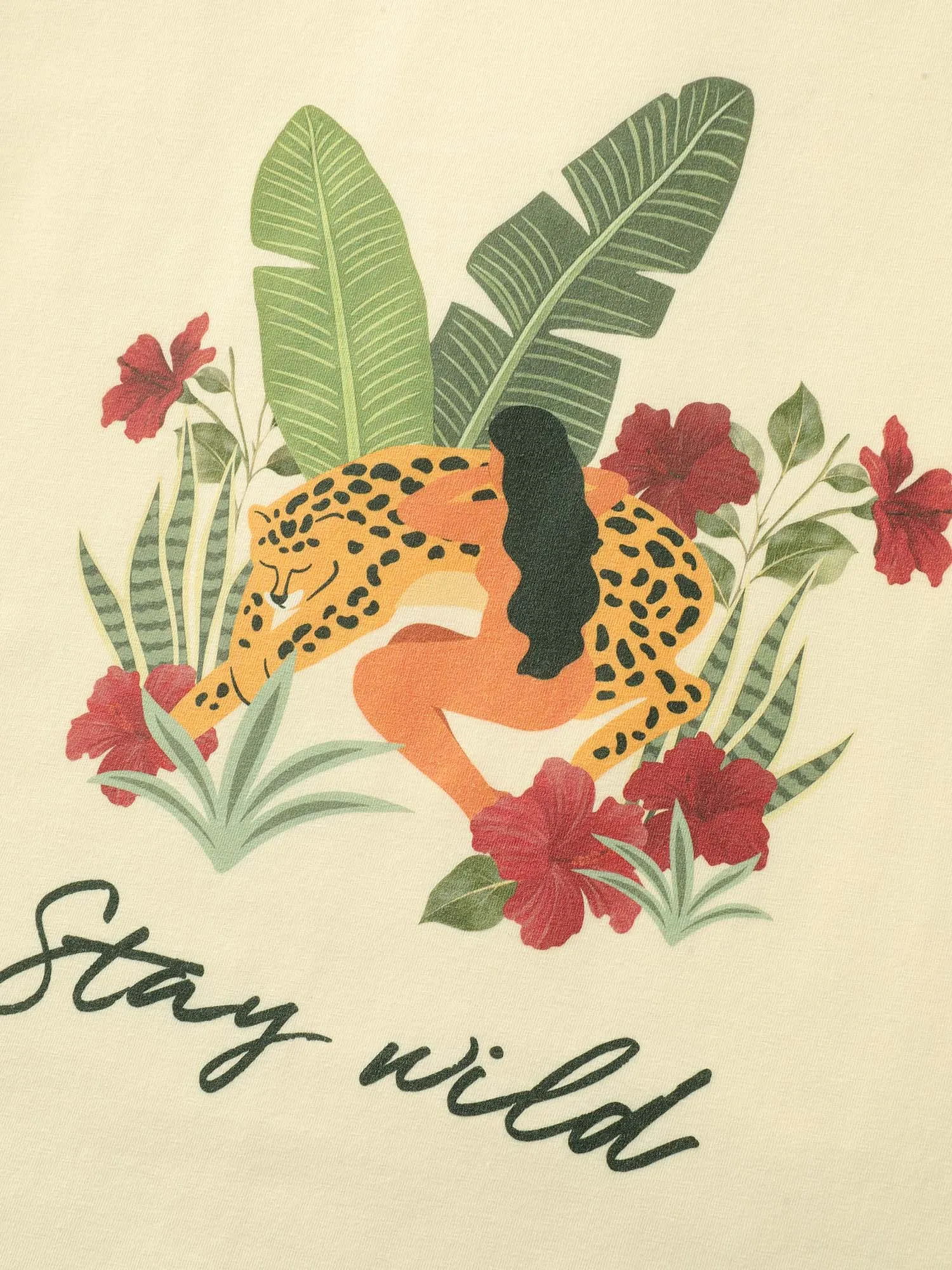 Cotton Stay Wild Printed T-Shirt sold by Bloomchic product image thumbnail 5