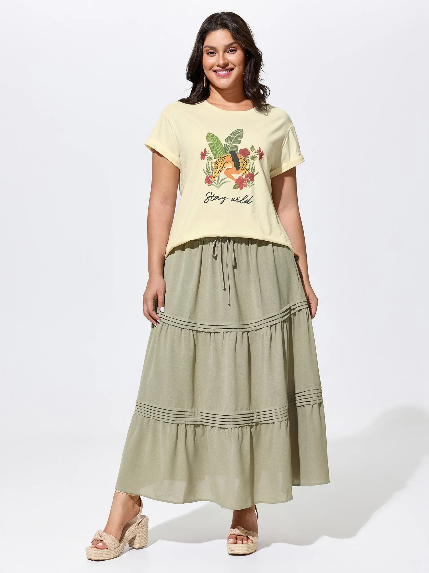 Cotton Stay Wild Printed T-Shirt sold by Bloomchic product image thumbnail 3