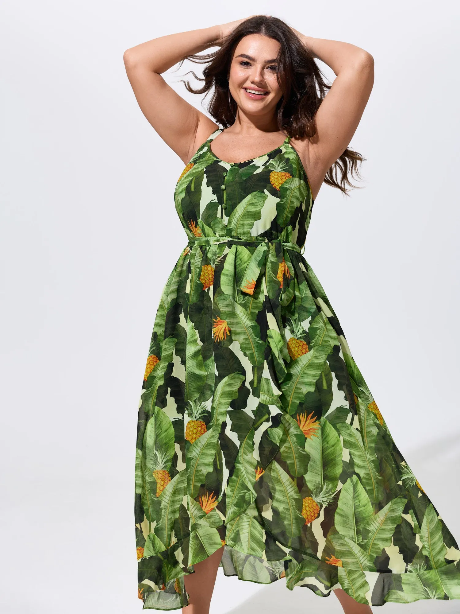 Breathabel Tropical Vacation Print Midi Dress sold by Bloomchic product image thumbnail 3