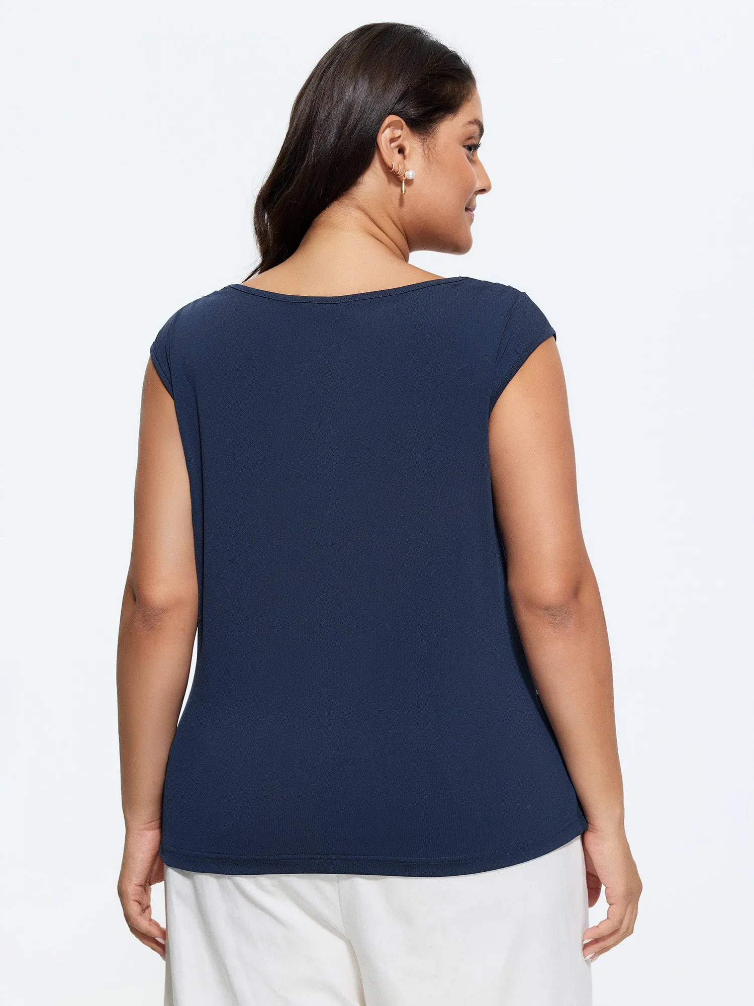 Stretchy Cowl Neckline Knit Top sold by Bloomchic product image thumbnail 5