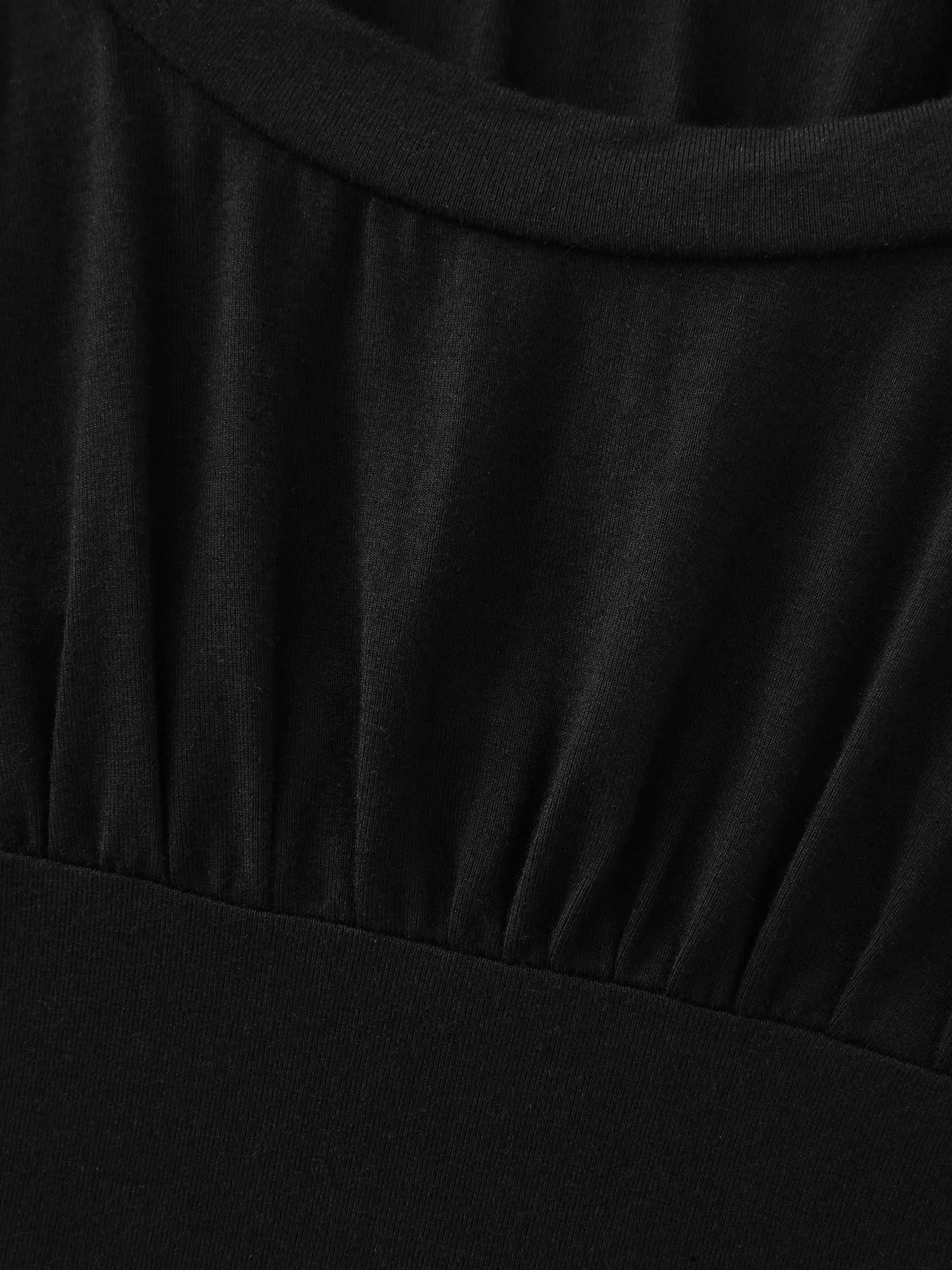 Supersoft Pleated Round Neckline Fitted T-Shirt sold by Bloomchic product image thumbnail 5