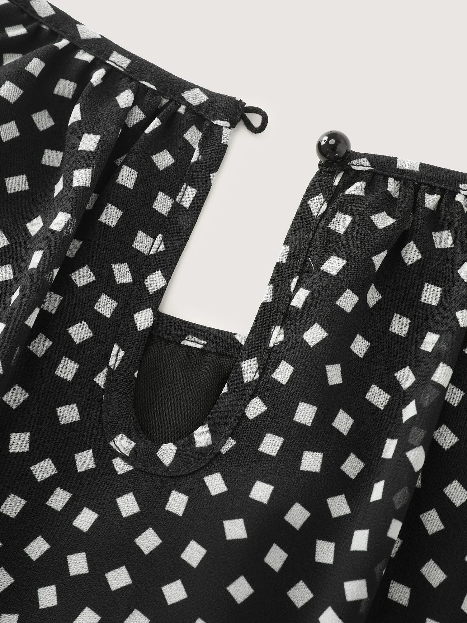 Sheer Sleeve Geometric Print Blouse sold by Bloomchic product image thumbnail 5