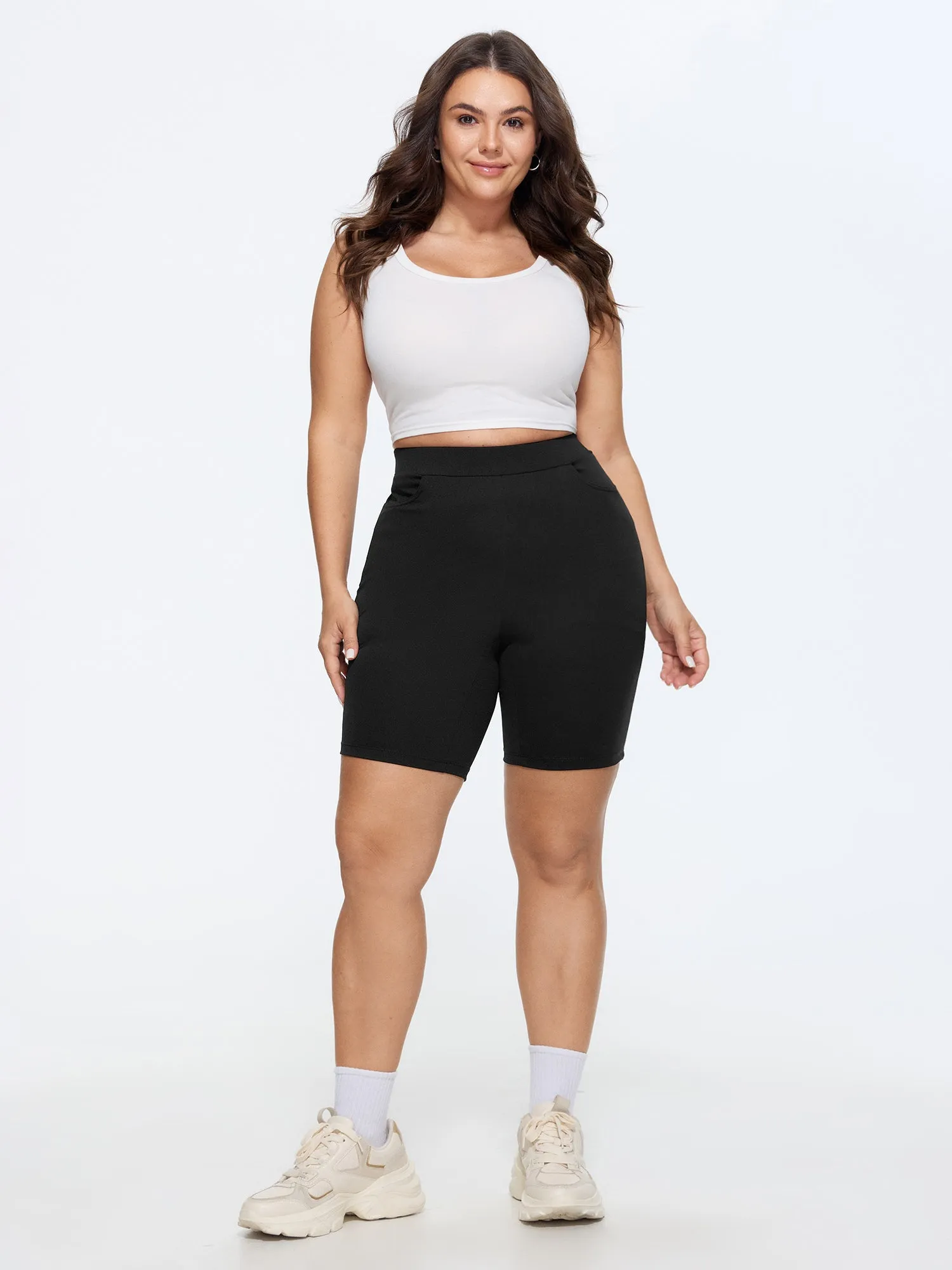 Stretchy Pull-On Plain Leggings sold by Bloomchic product image thumbnail 2