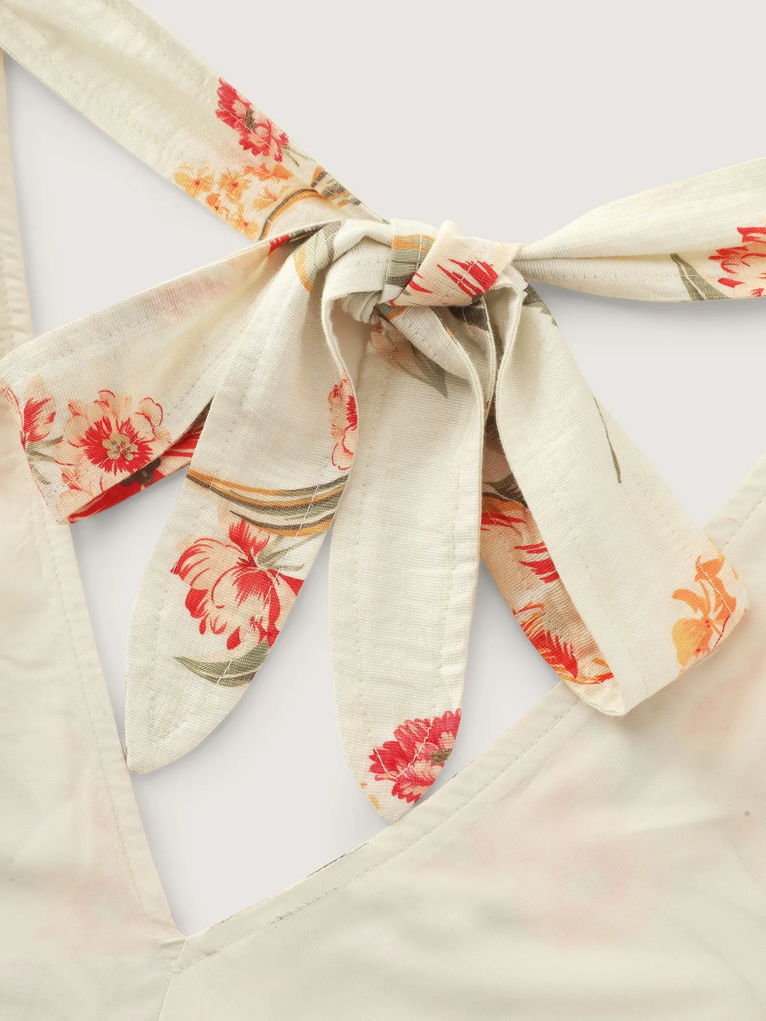 Floral Print Halter Neckline Midi Dress sold by Bloomchic product image thumbnail 5