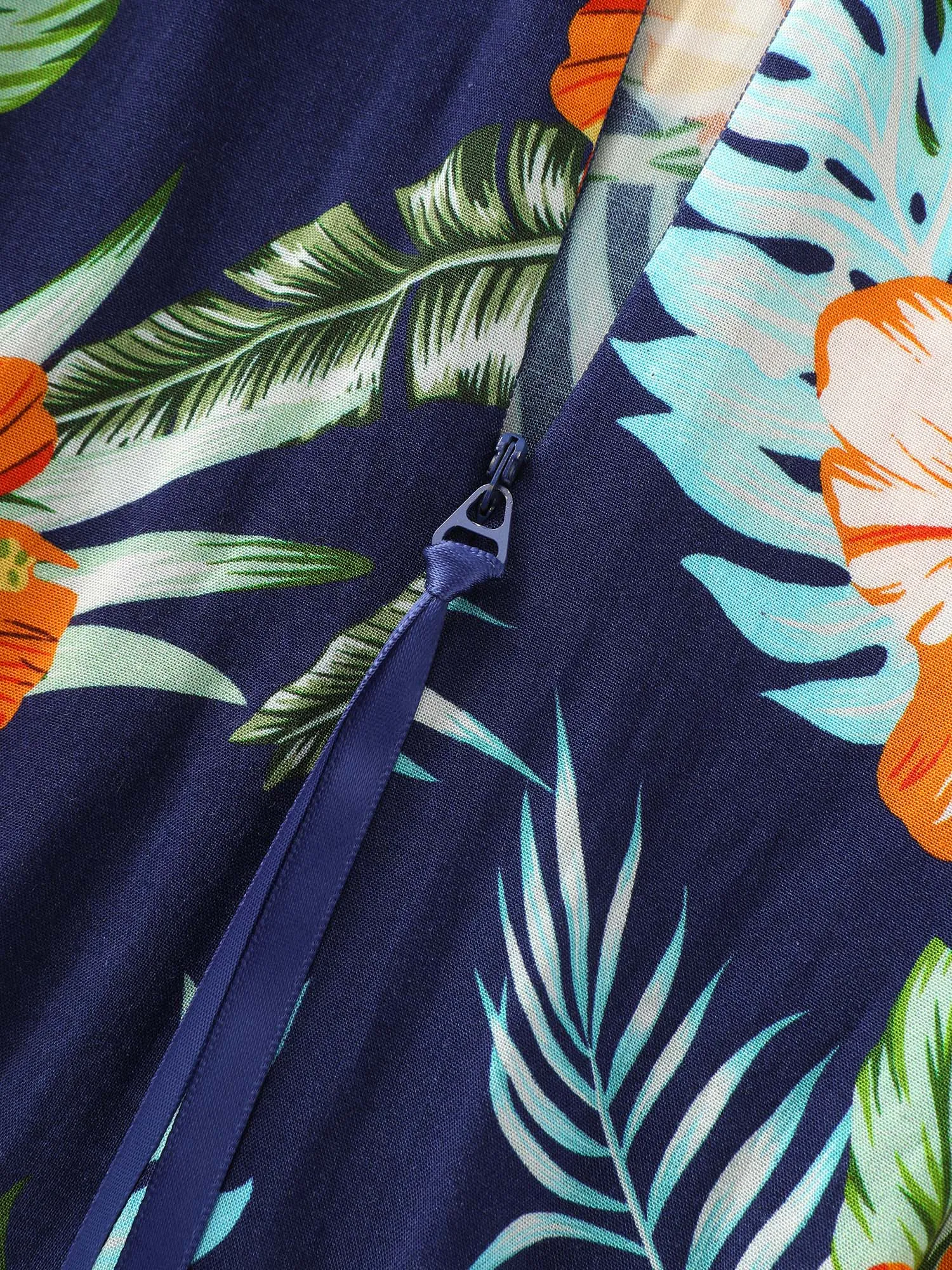 Floral Print Cold-Shoulder Breezy Jumpsuit sold by Bloomchic product image thumbnail 5