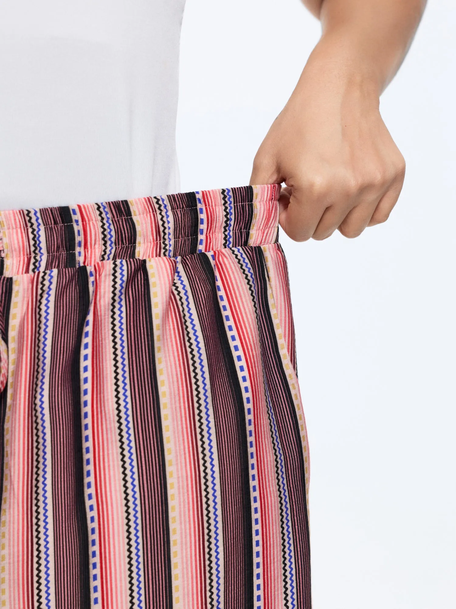 Boho Striped Print Wide-Leg Pants sold by Bloomchic product image thumbnail 4
