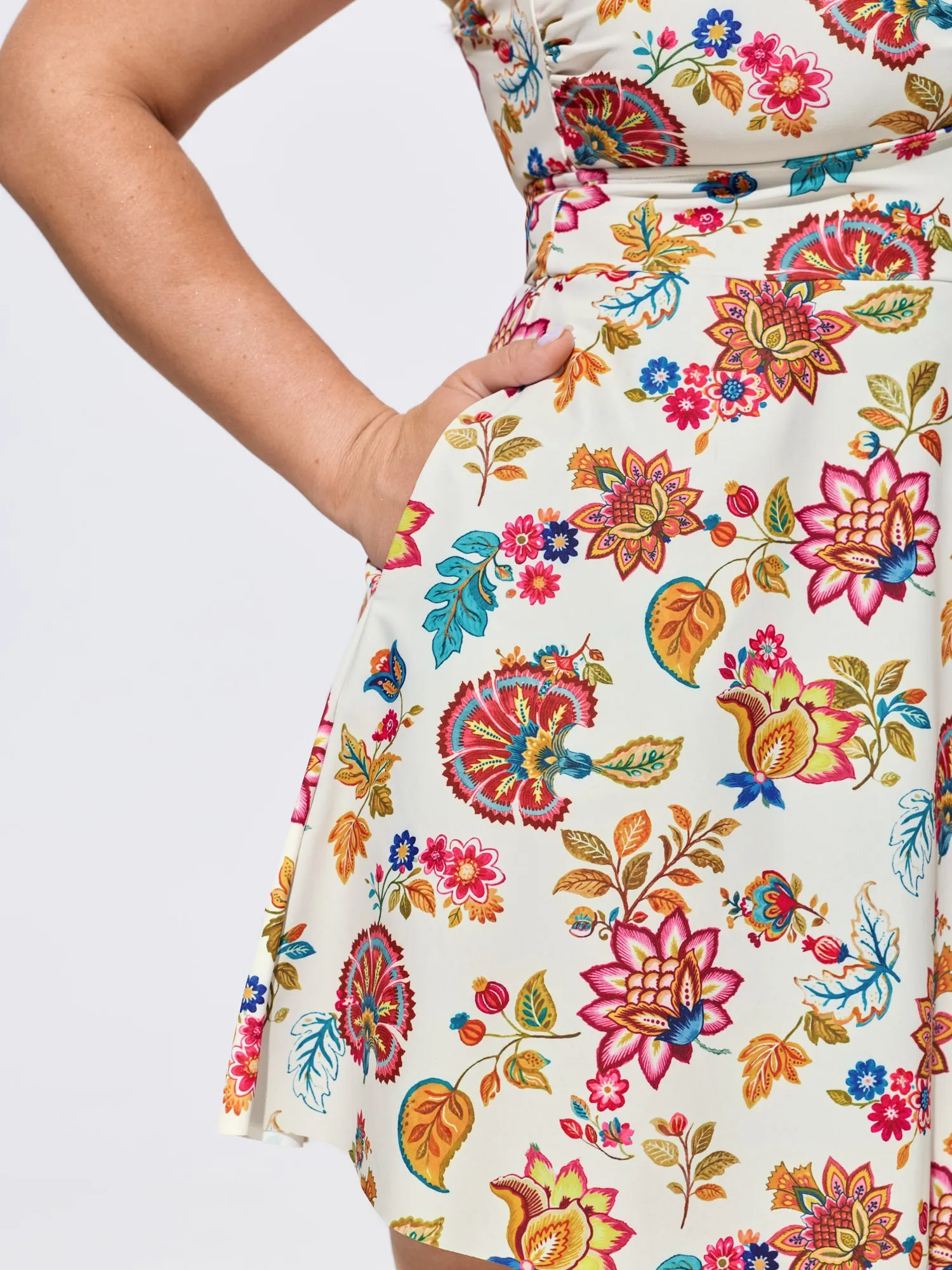 Floral Hollowed-Out Ring Detail Swim Dress sold by Bloomchic product image thumbnail 4