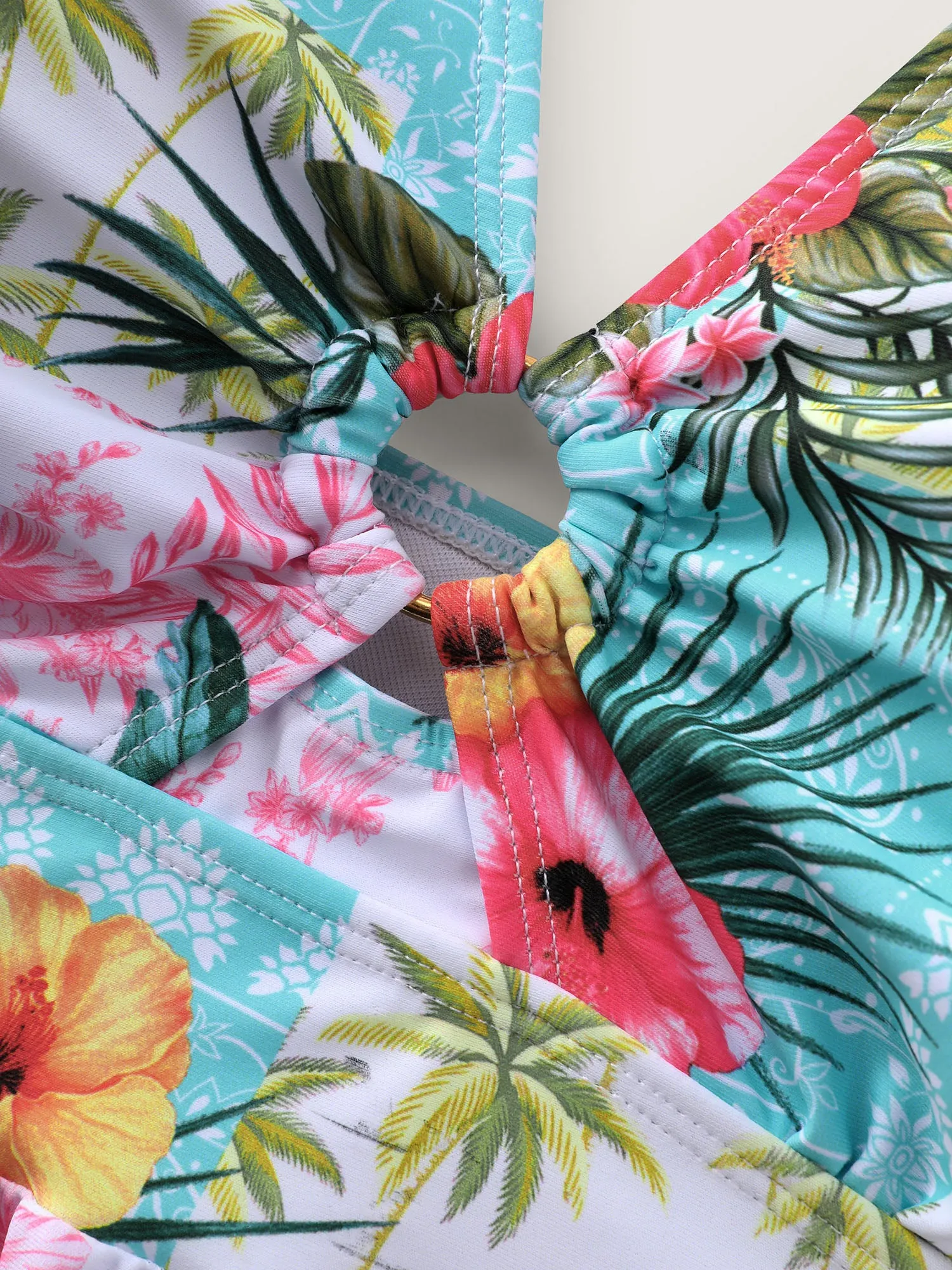 Floral Print Halter Neckline Swim Top sold by Bloomchic product image thumbnail 5