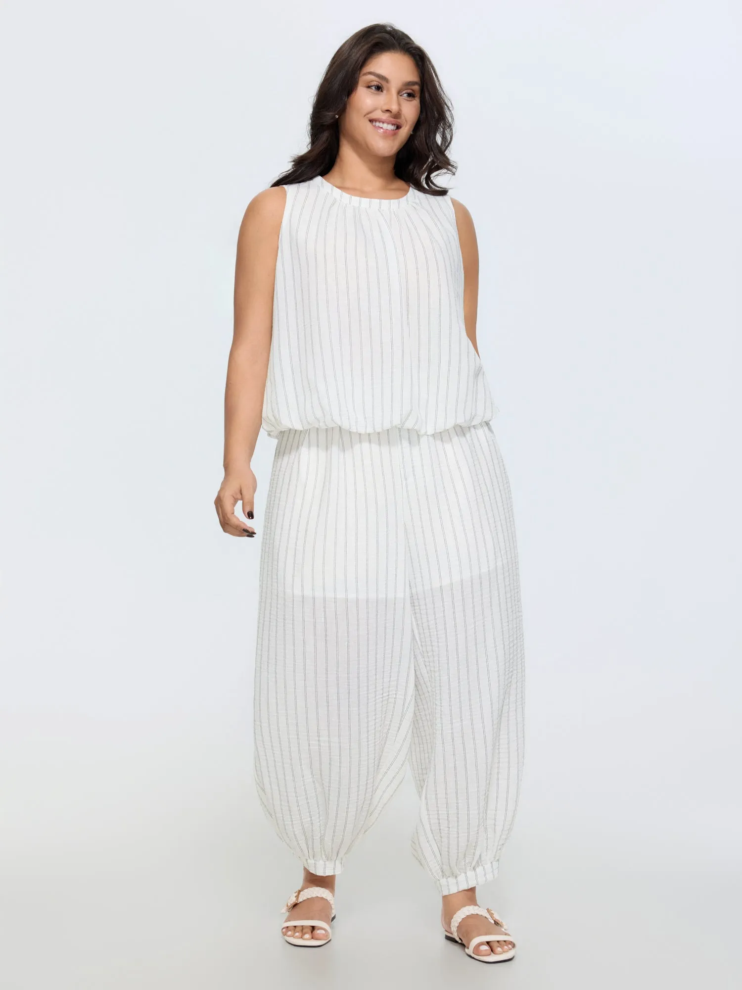 Supersoft Striped Sleeveless Blouse sold by Bloomchic product image thumbnail 3