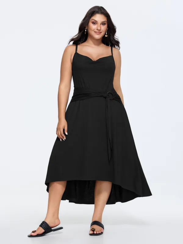 Supersoft High Low Hem Sleeveless Midi Dress made by Bloomchic