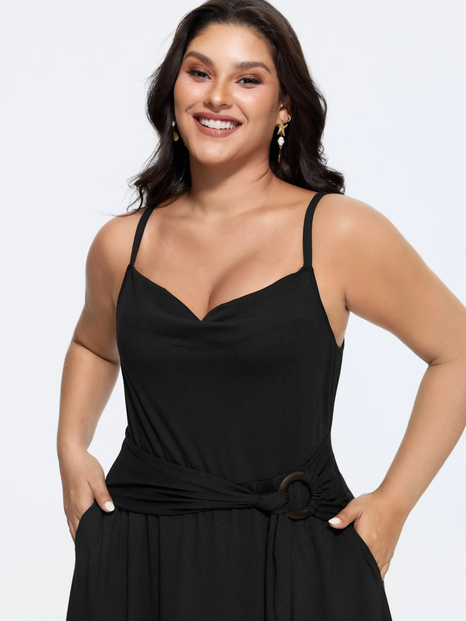 Supersoft High Low Hem Sleeveless Midi Dress sold by Bloomchic product image thumbnail 2