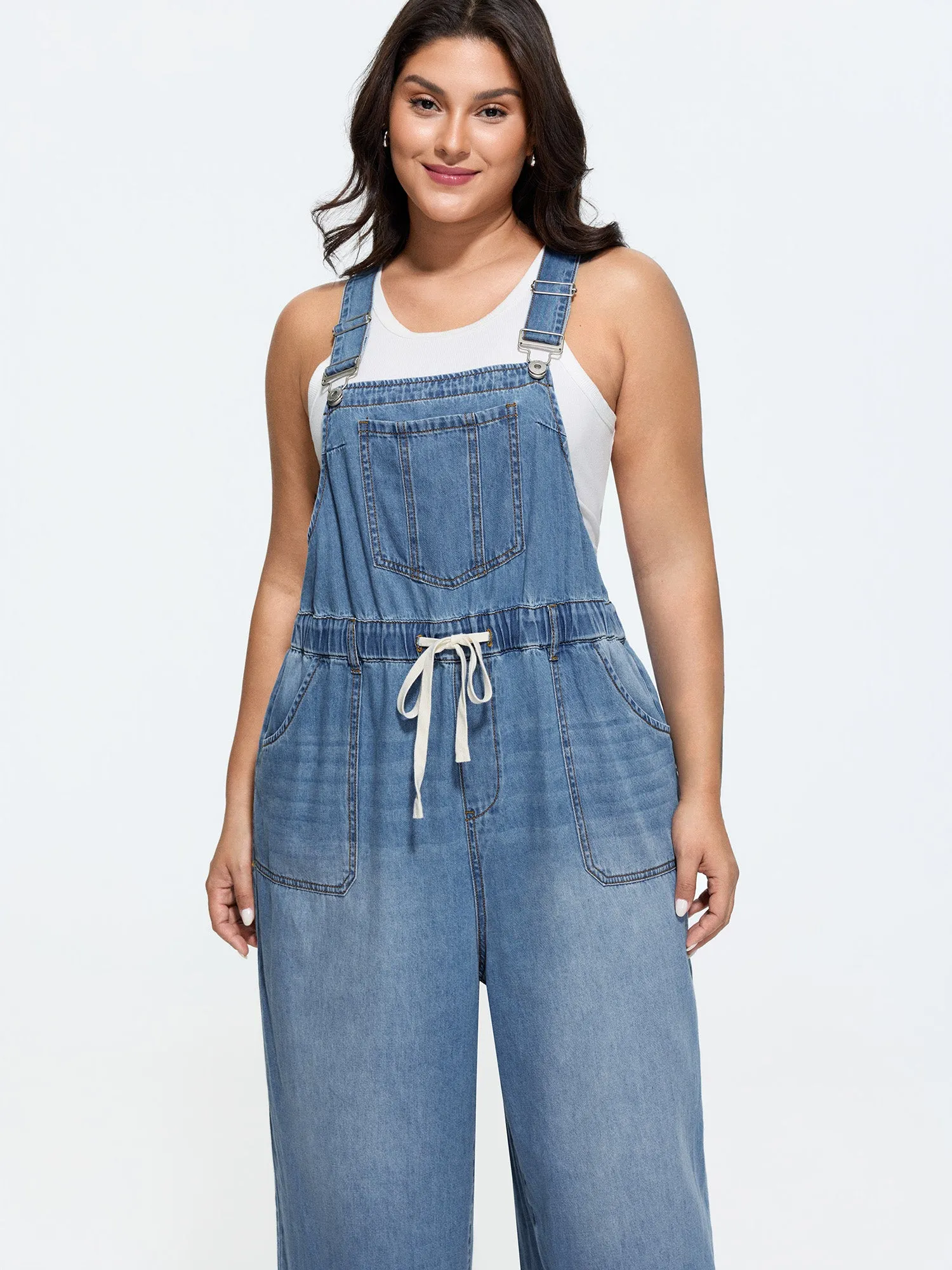 Supersoft Drawstring Waist Wide Leg Jumpsuit sold by Bloomchic product image thumbnail 3