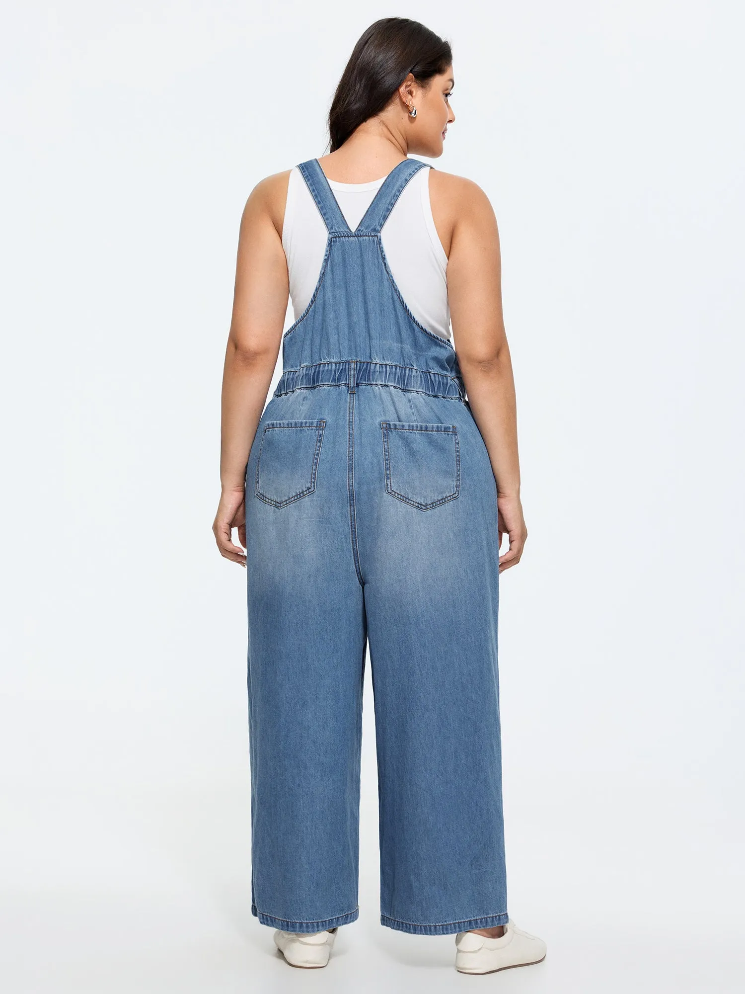 Supersoft Drawstring Waist Wide Leg Jumpsuit sold by Bloomchic product image thumbnail 5
