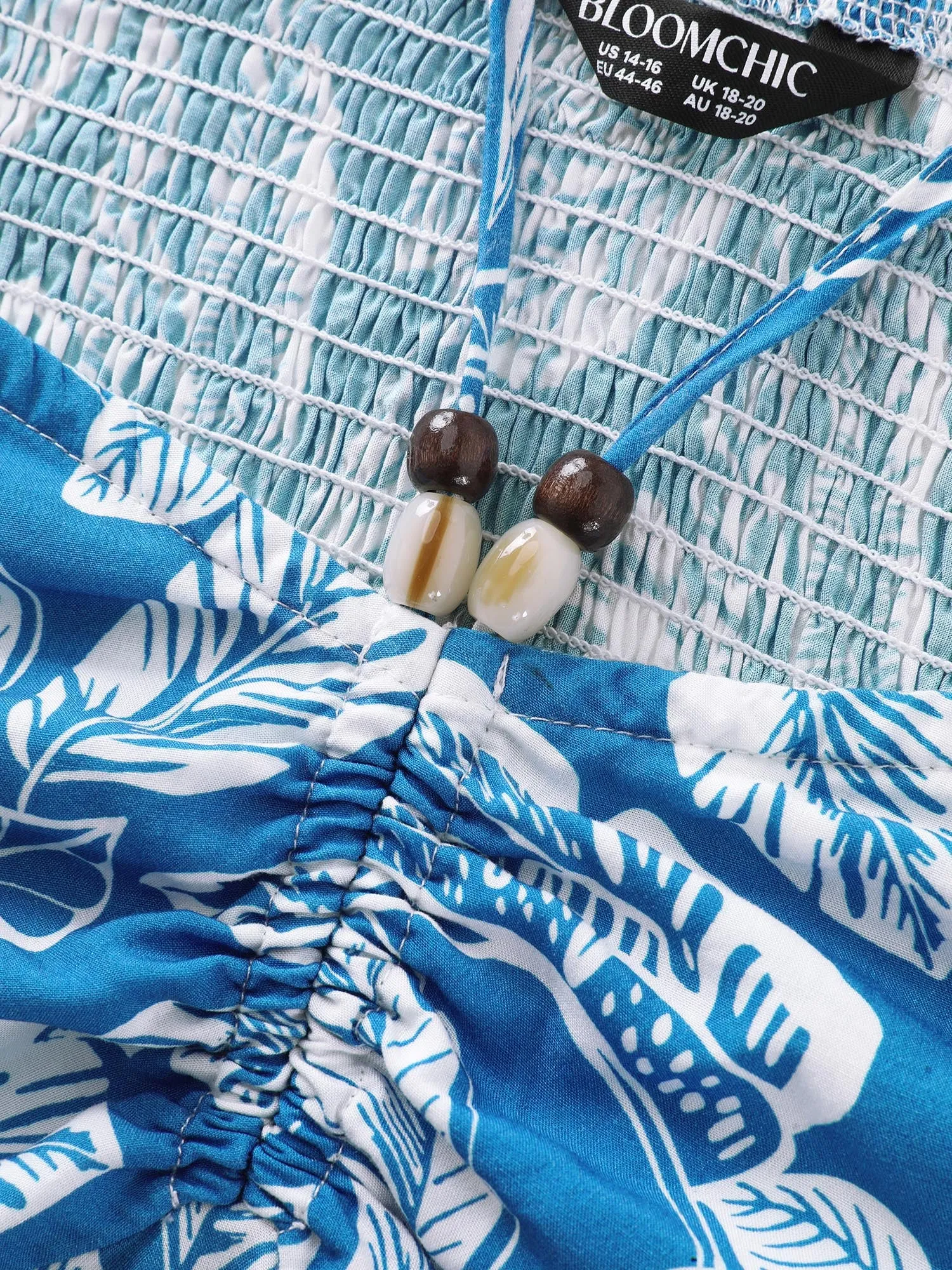 Tropical Print Ruched Tank Top sold by Bloomchic product image thumbnail 5