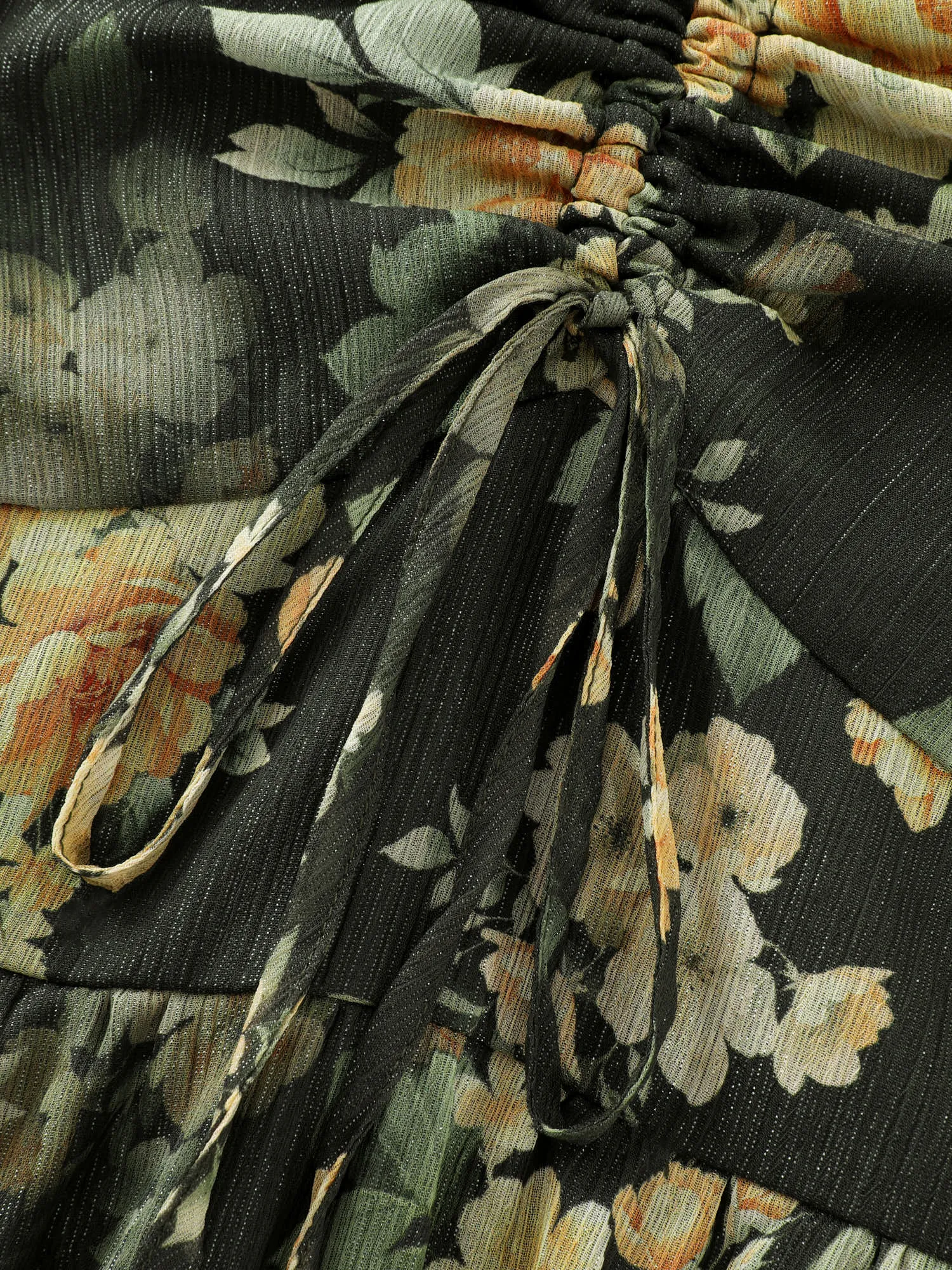 Floral Print Puffy Sleeve Midi Dress sold by Bloomchic product image thumbnail 5