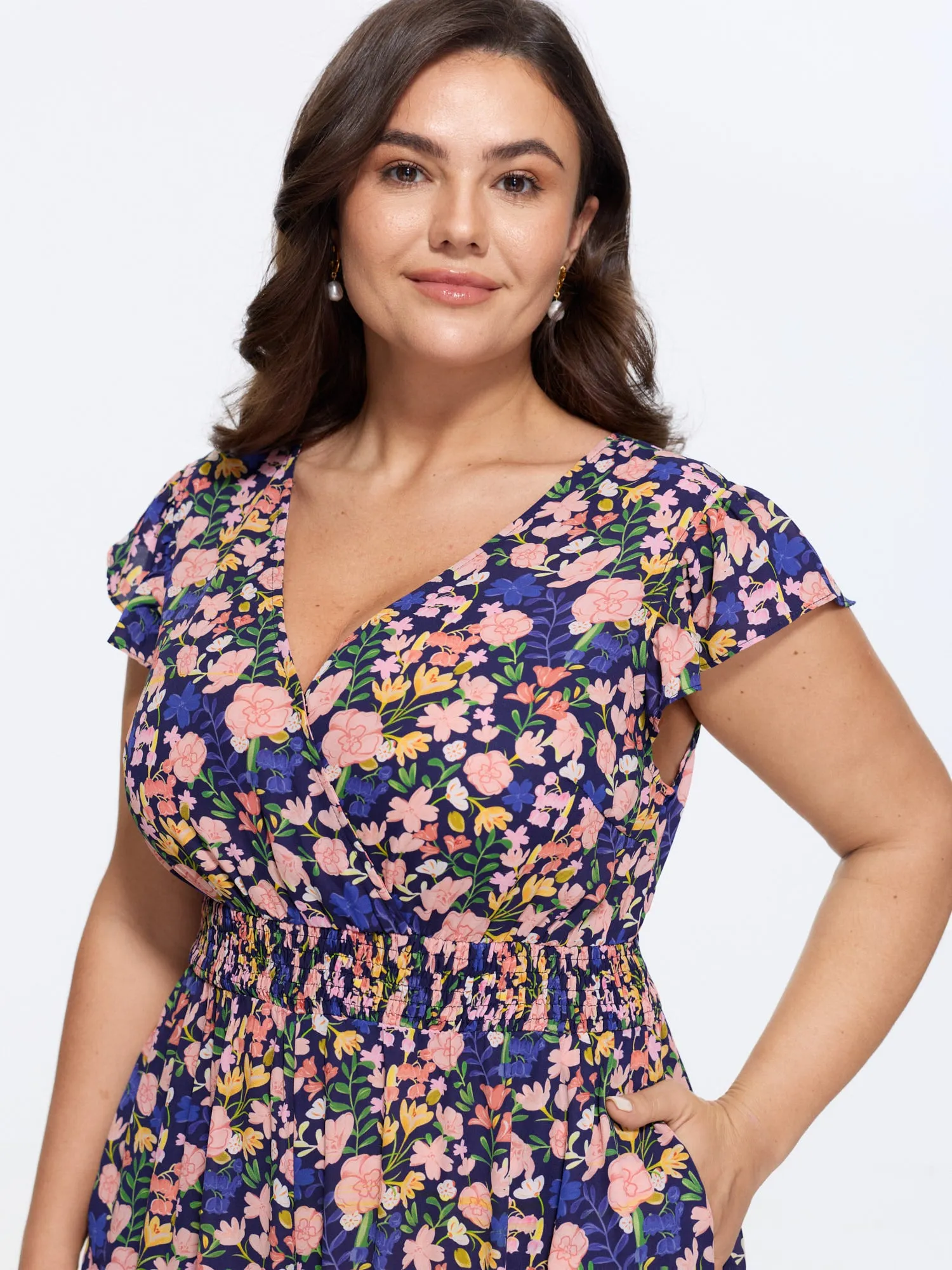 Floral Print Cut-Out Back Jumpsuit sold by Bloomchic product image thumbnail 2