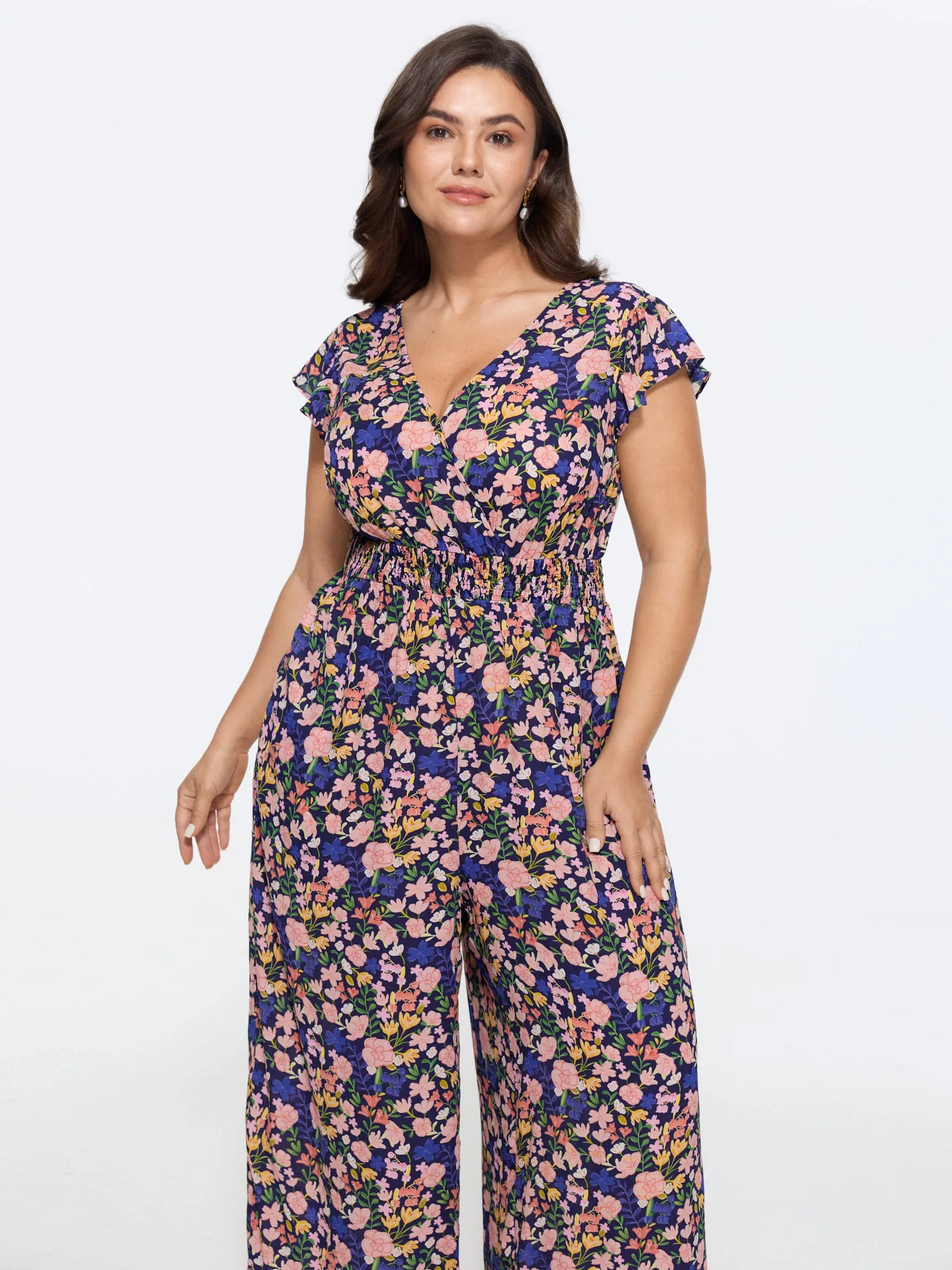 Floral Print Cut-Out Back Jumpsuit sold by Bloomchic product image thumbnail 3